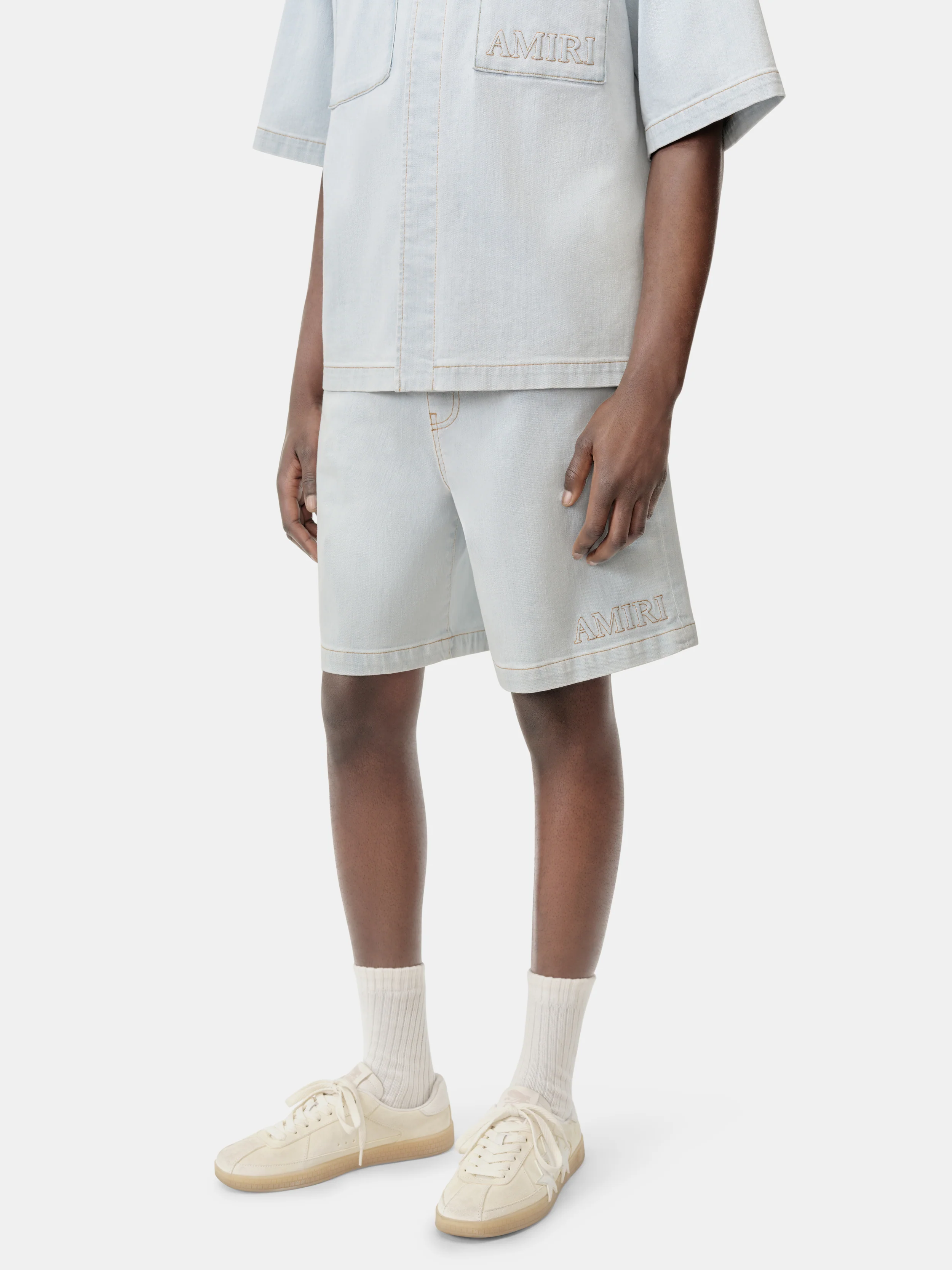 AMIRI 3D 5 POCKET SHORT - Light Indigo - Image 4
