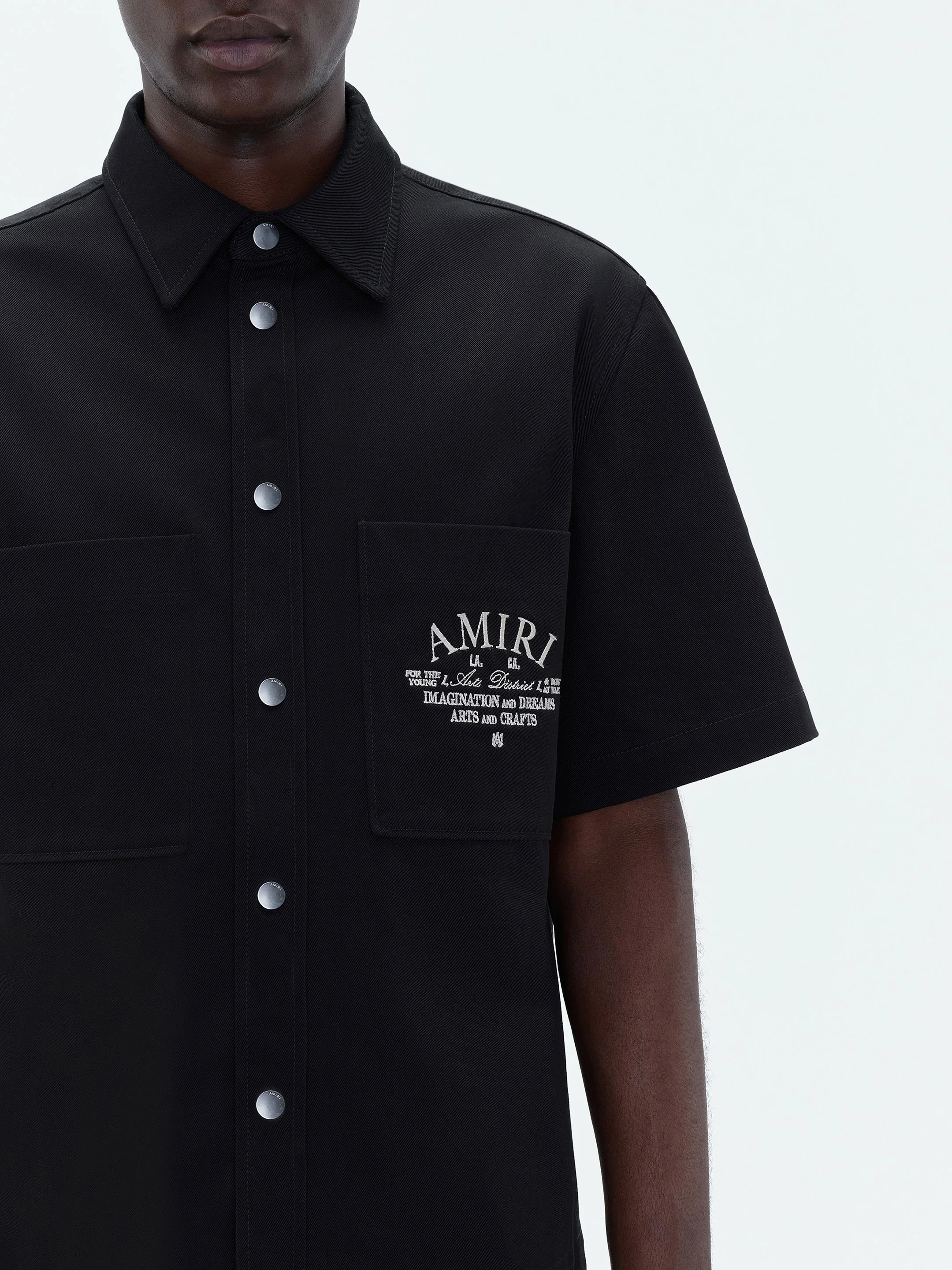 AMIRI ARTS DISTRICT CAMP SHIRT - BLACK - Image 12
