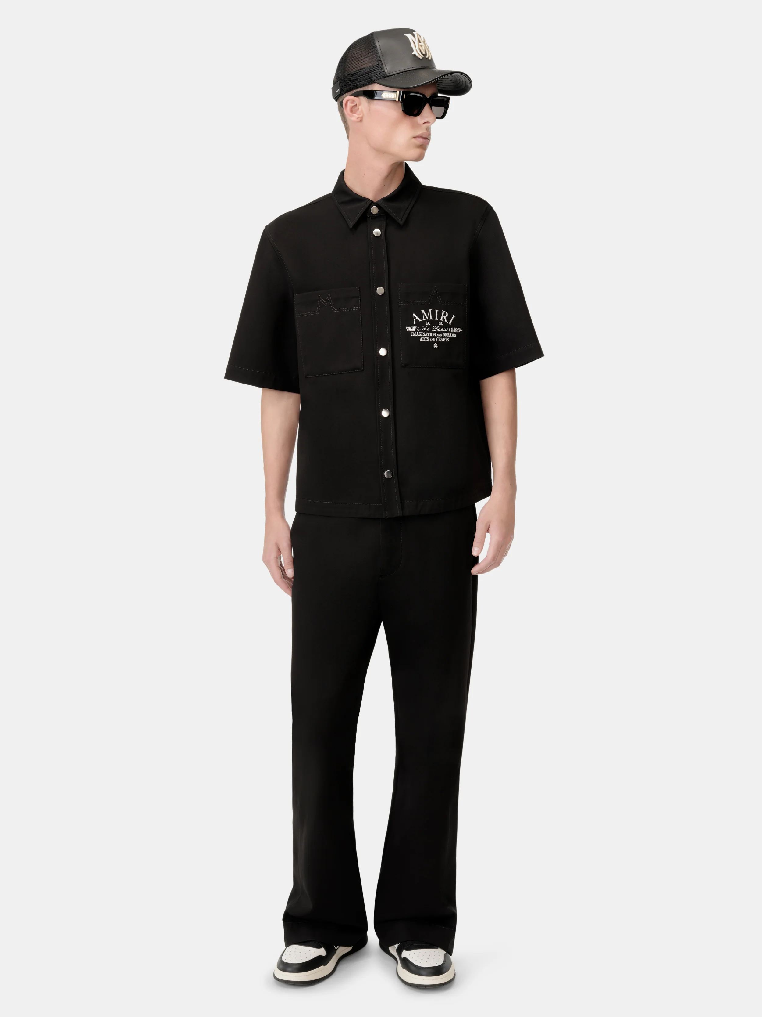 AMIRI ARTS DISTRICT CAMP SHIRT - BLACK - Image 4
