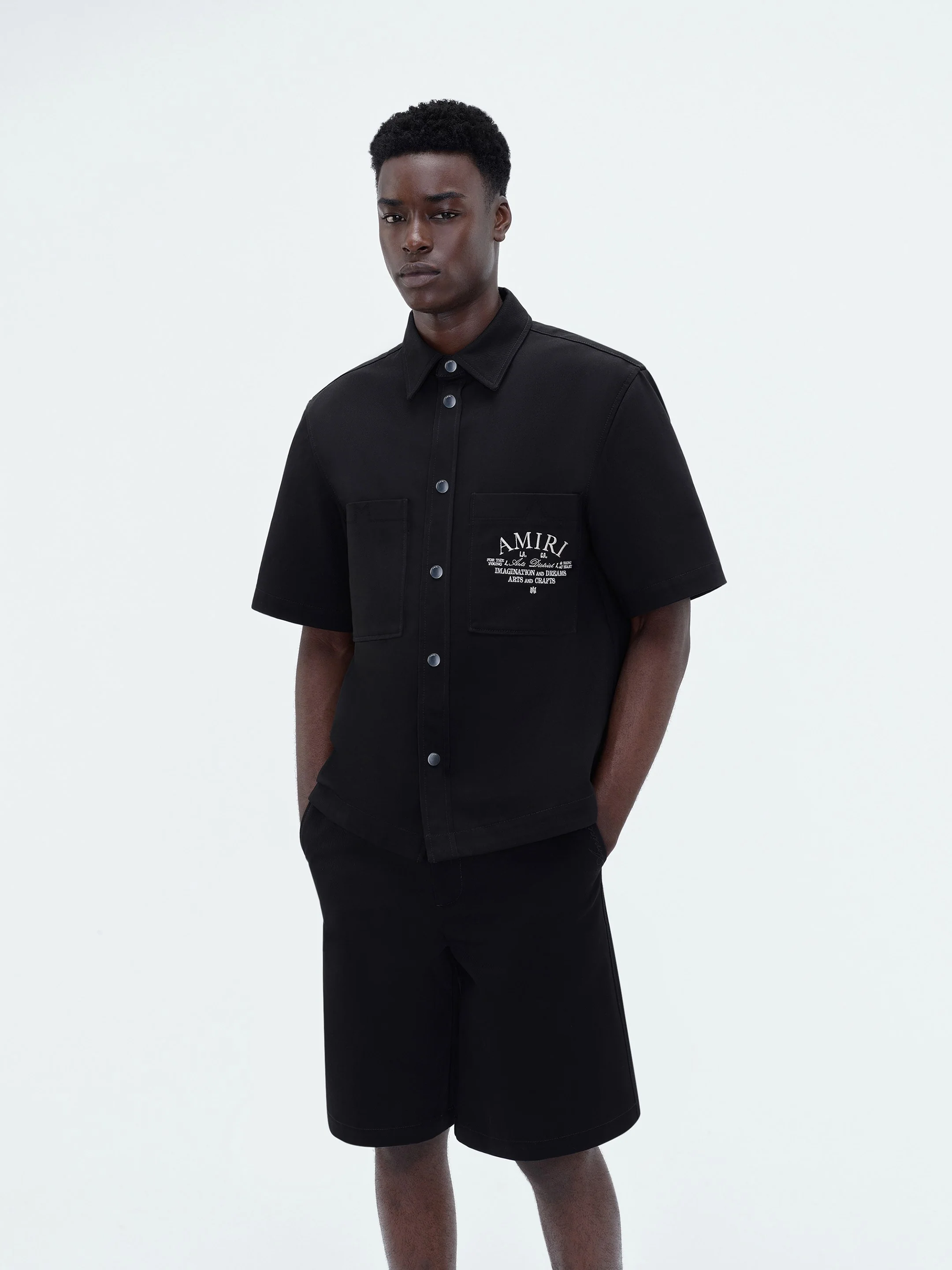 AMIRI ARTS DISTRICT CAMP SHIRT - BLACK - Image 5