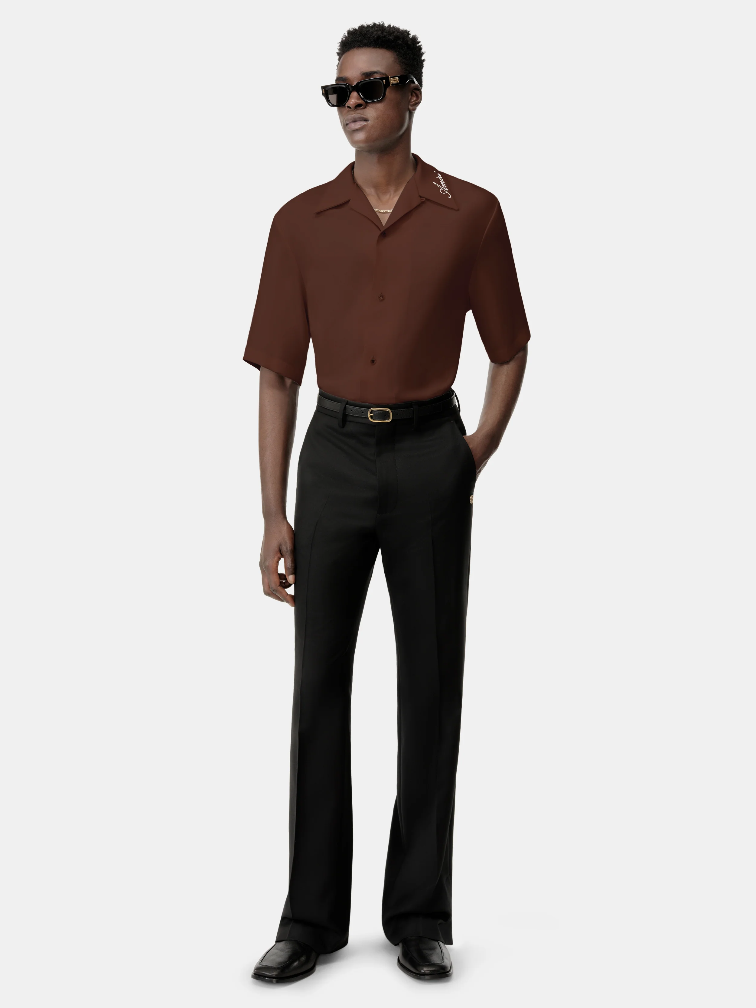 AMIRI CAMP SHIRT - Chocolate - Image 2