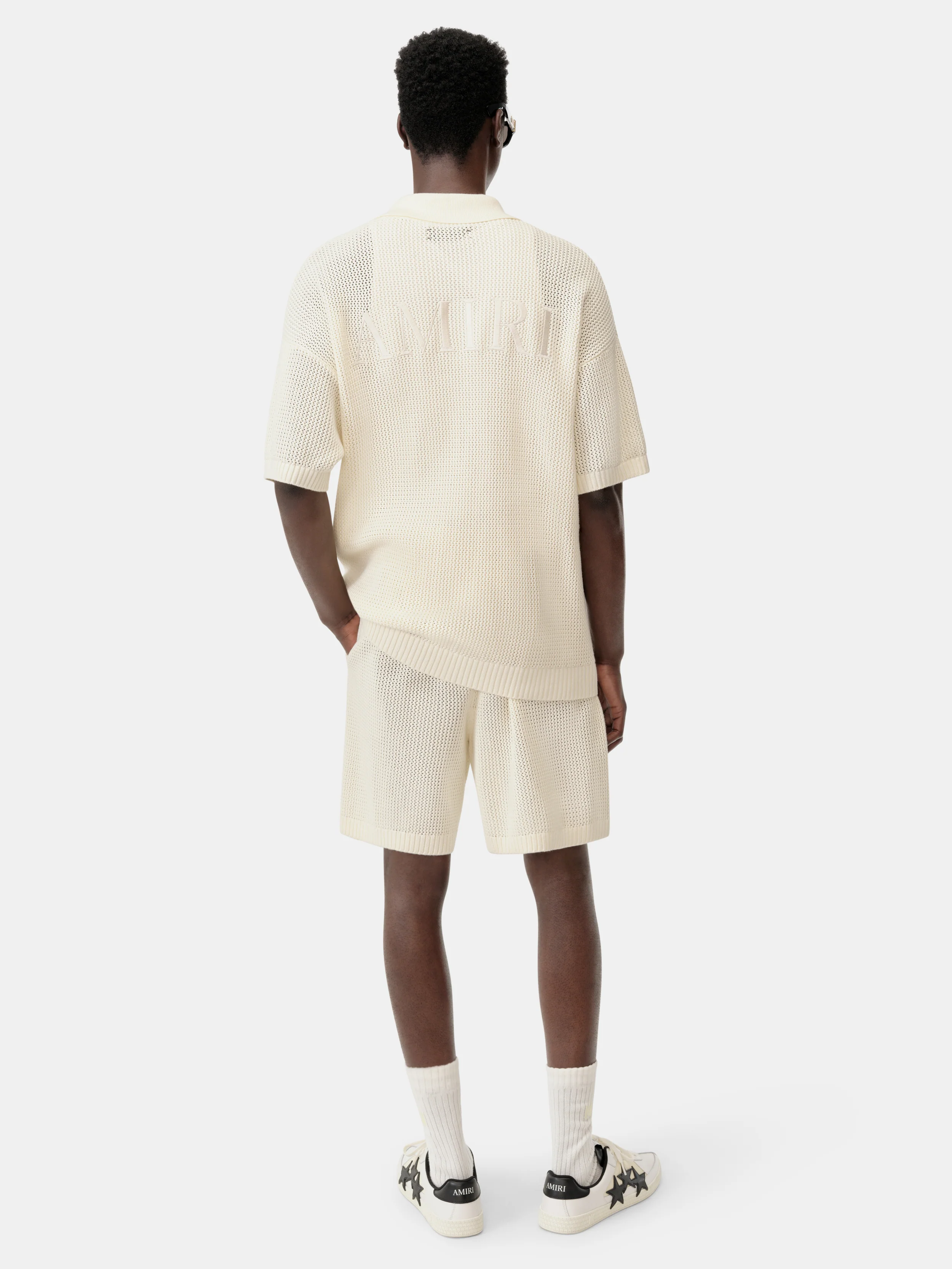 AMIRI CROCHET MESH SHIRT - Ivory - Image 5