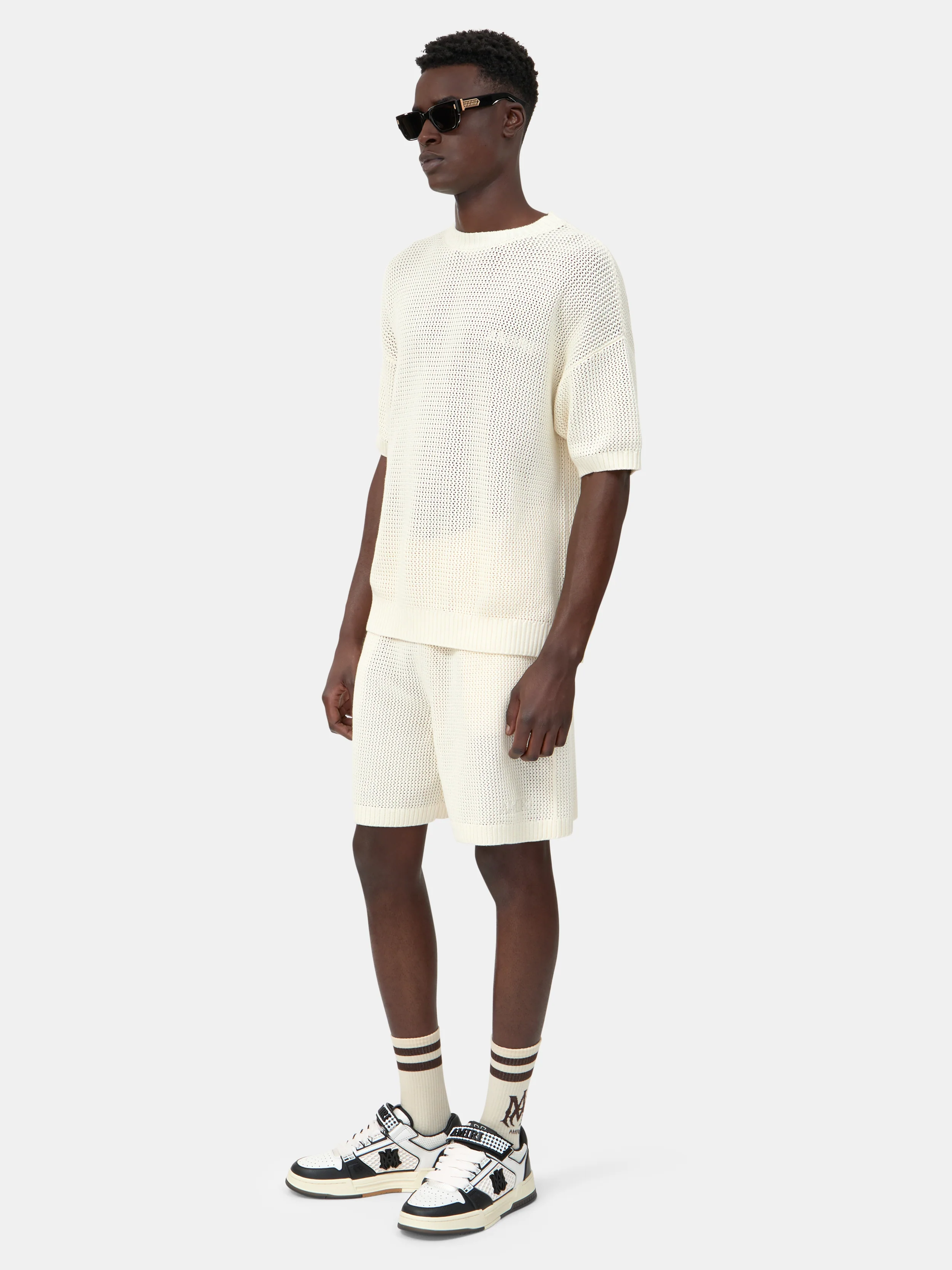 AMIRI CROCHET MESH TSHIRT - Ivory - Image 3