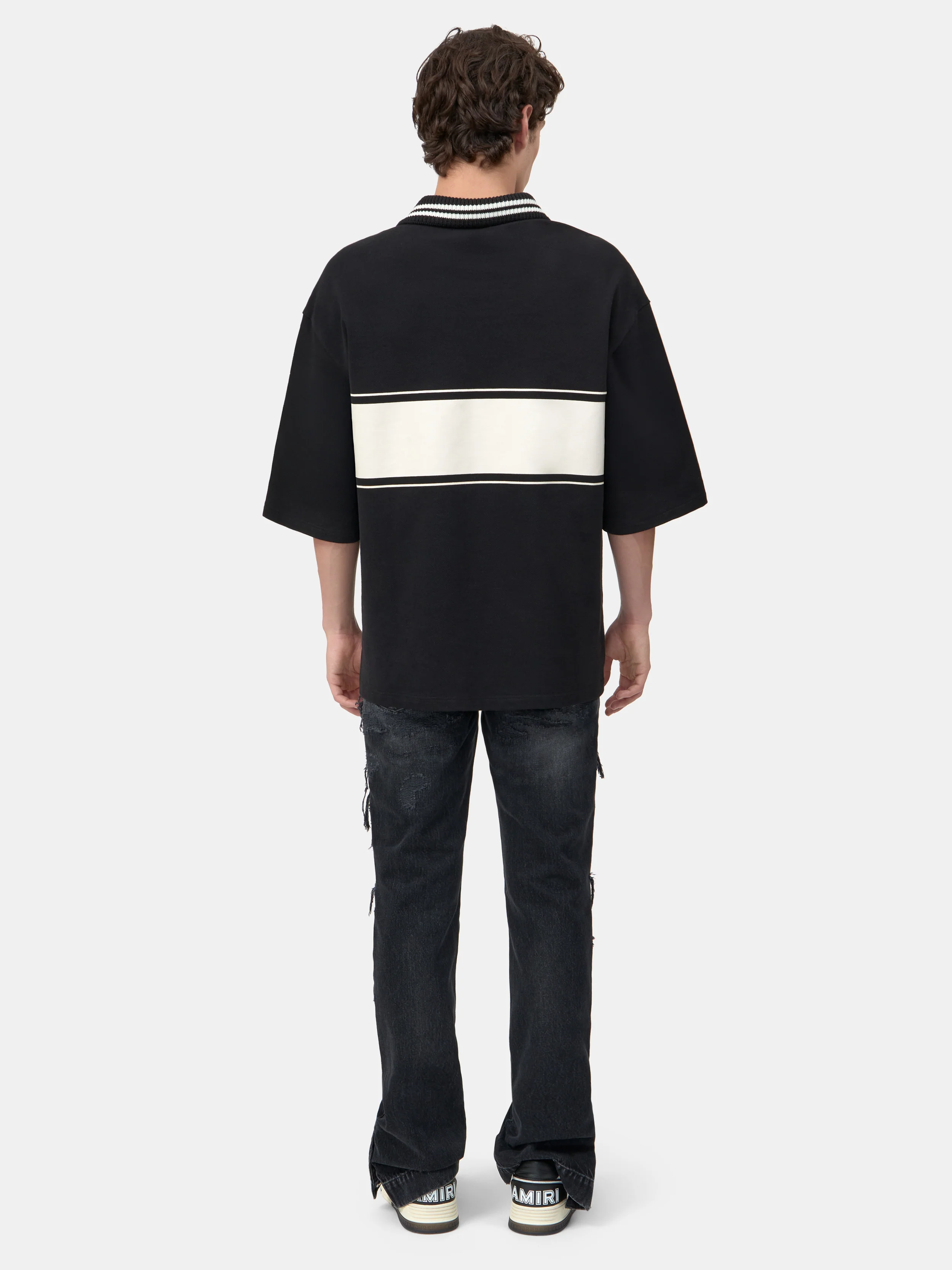 AMIRI SPORT OVERSIZED POLO - Black - Image 4
