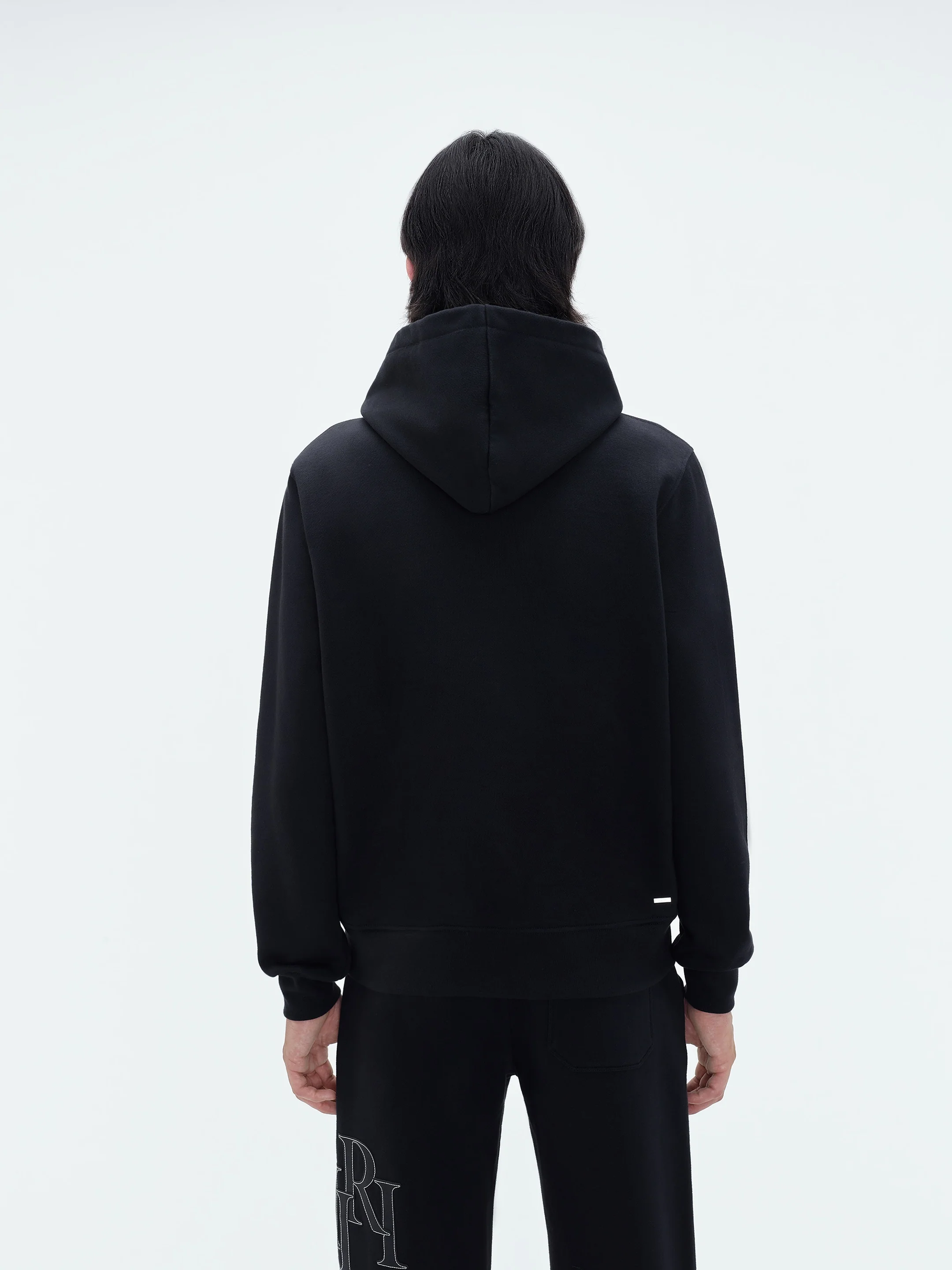 AMIRI STAGGERED LOGO HOODIE - Black - Image 5