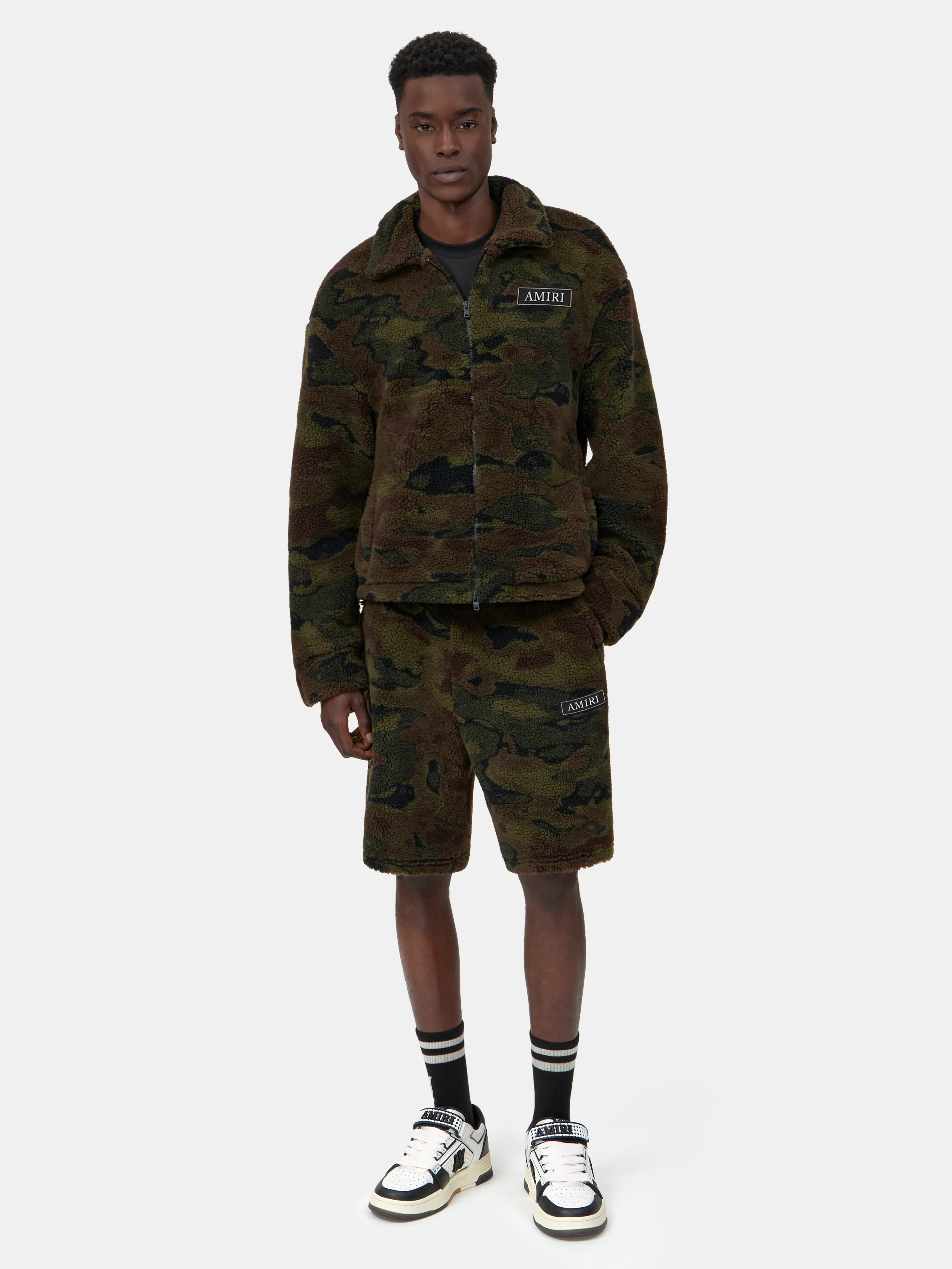 CAMO FLEECE BLOUSON - Camo - Image 4