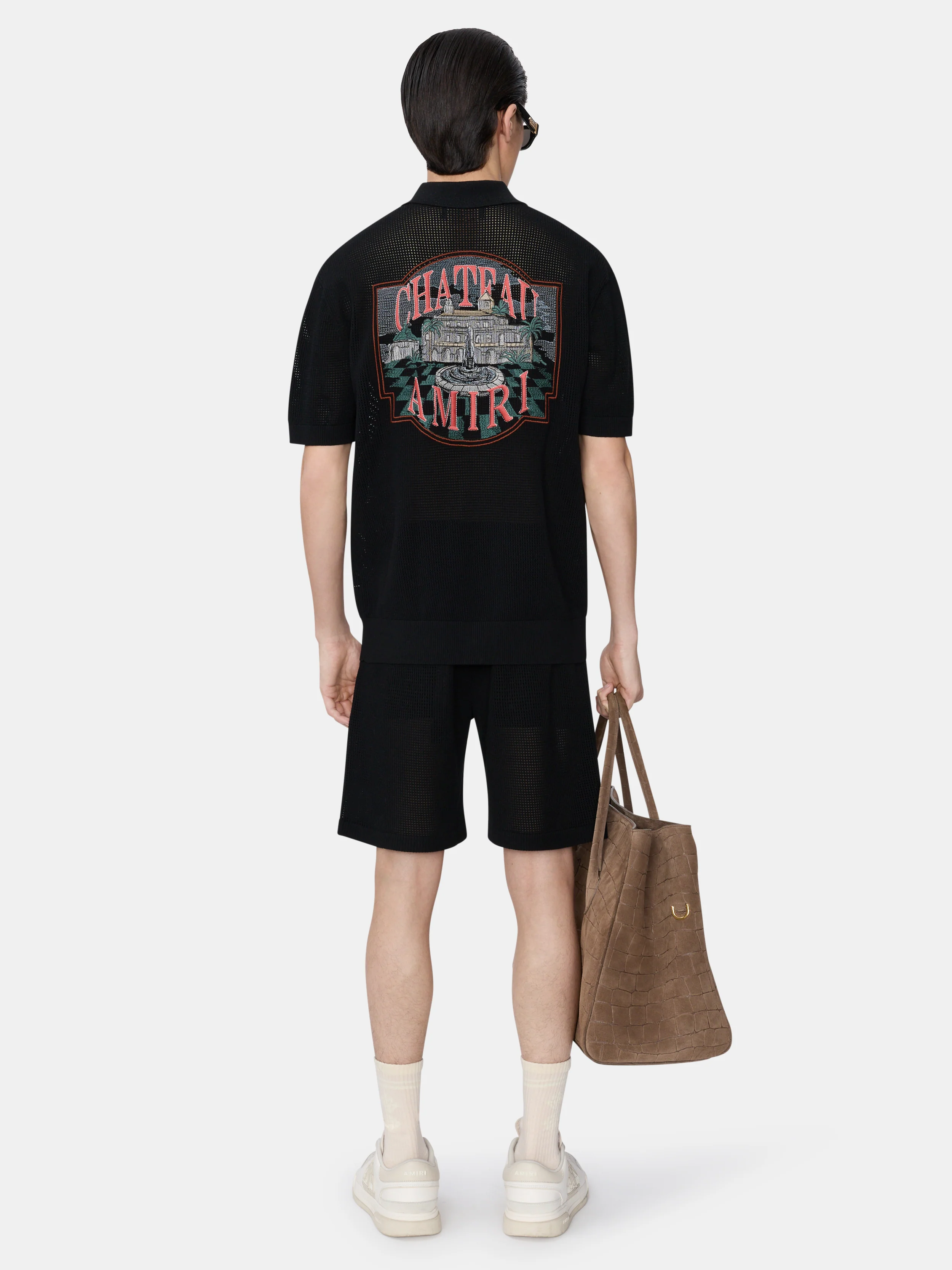 CHATEAU AMIRI CROCHET SHORT - Black - Image 4