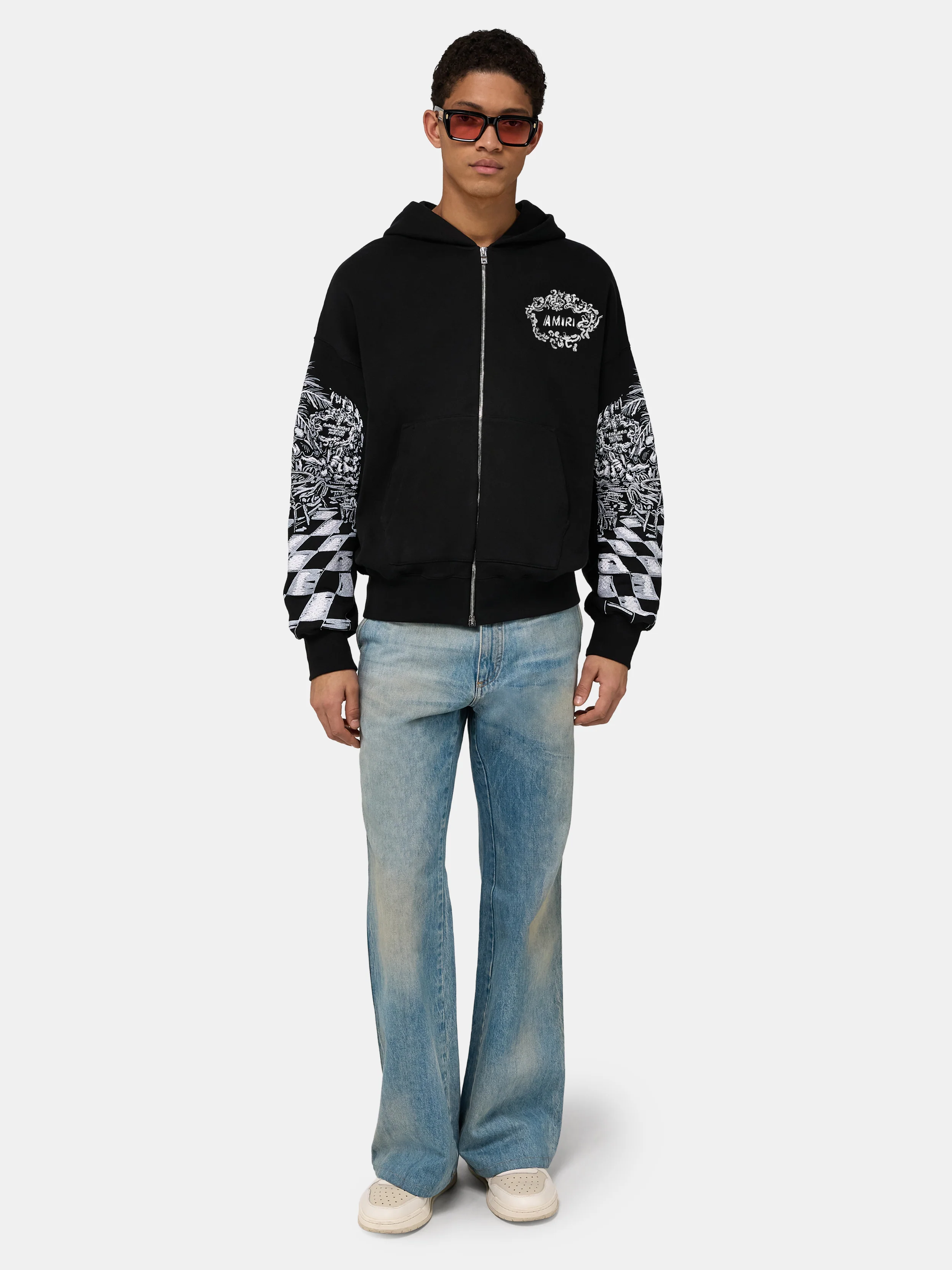CHATEAU SKETCH ZIP HOODIE - Black - Image 2