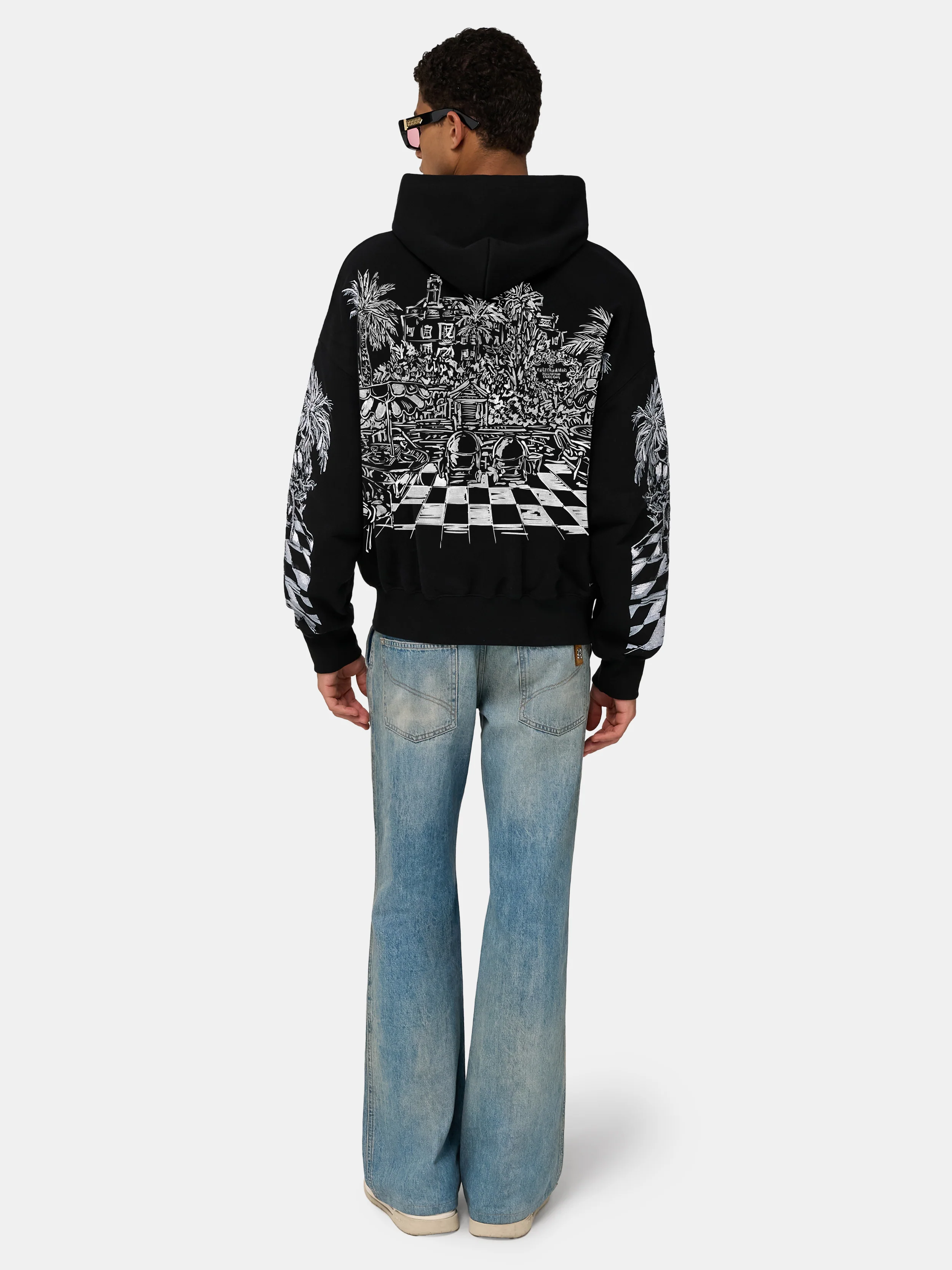 CHATEAU SKETCH ZIP HOODIE - Black - Image 4