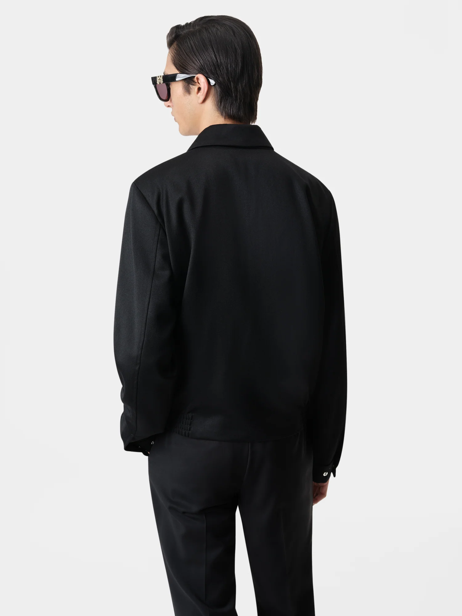 DOUBLE POCKET ZIP BLOUSON-BLACK - Image 4