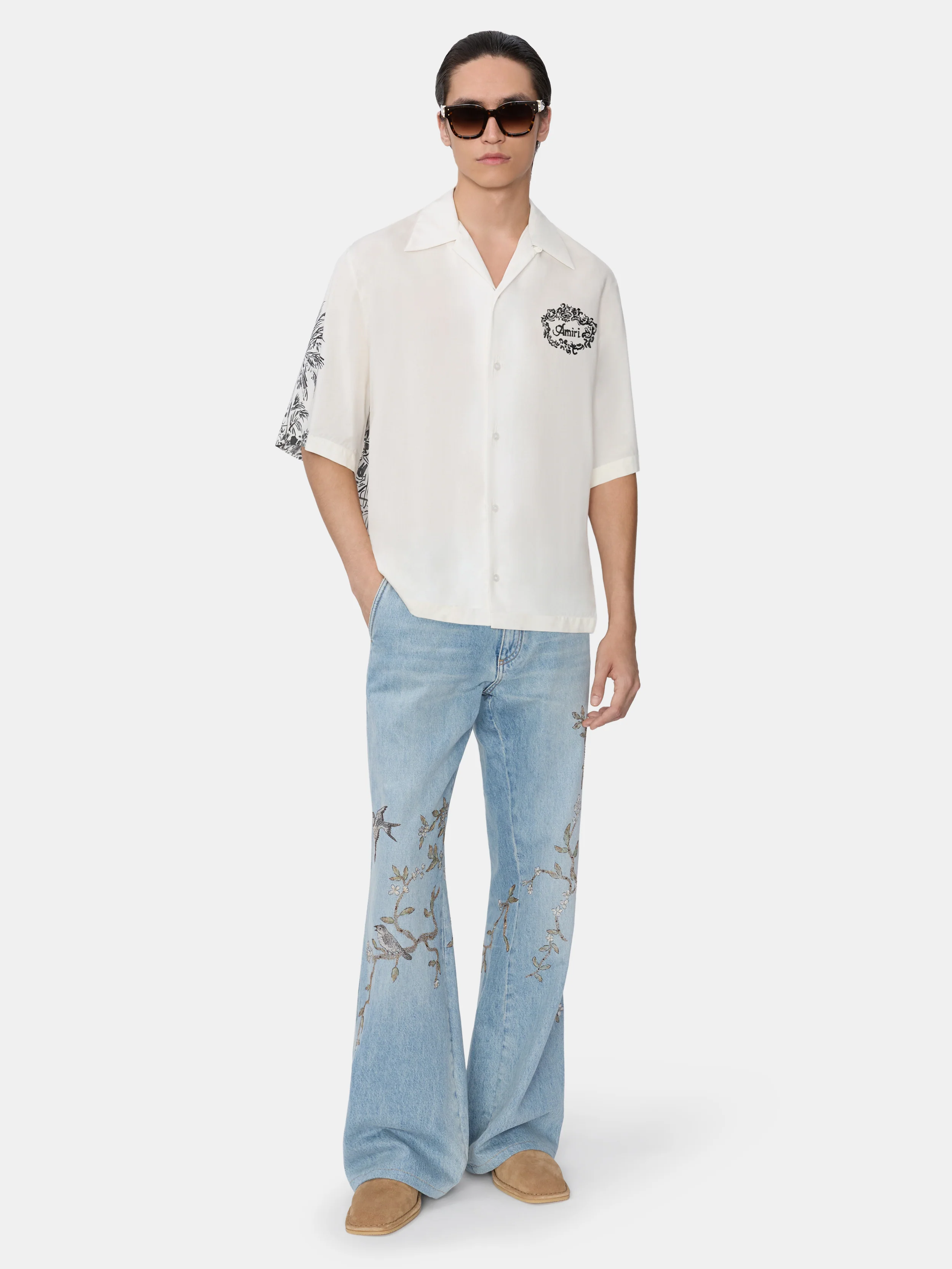 FLORAL EMBELLISHED JEAN - Sunset Blue - Image 2