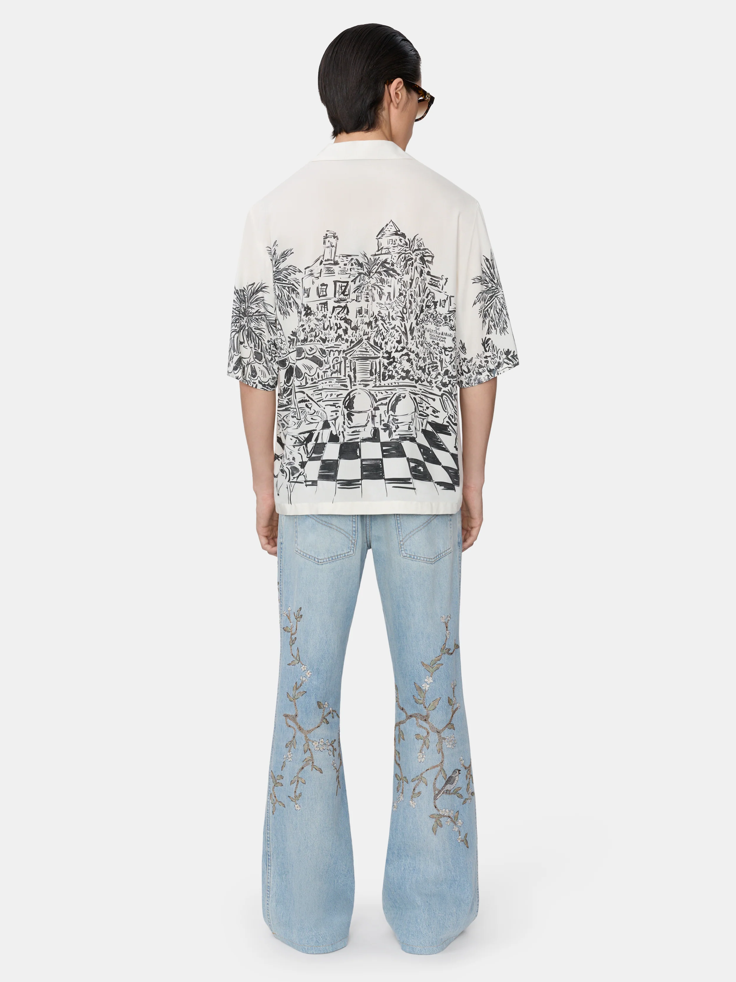 FLORAL EMBELLISHED JEAN - Sunset Blue - Image 4