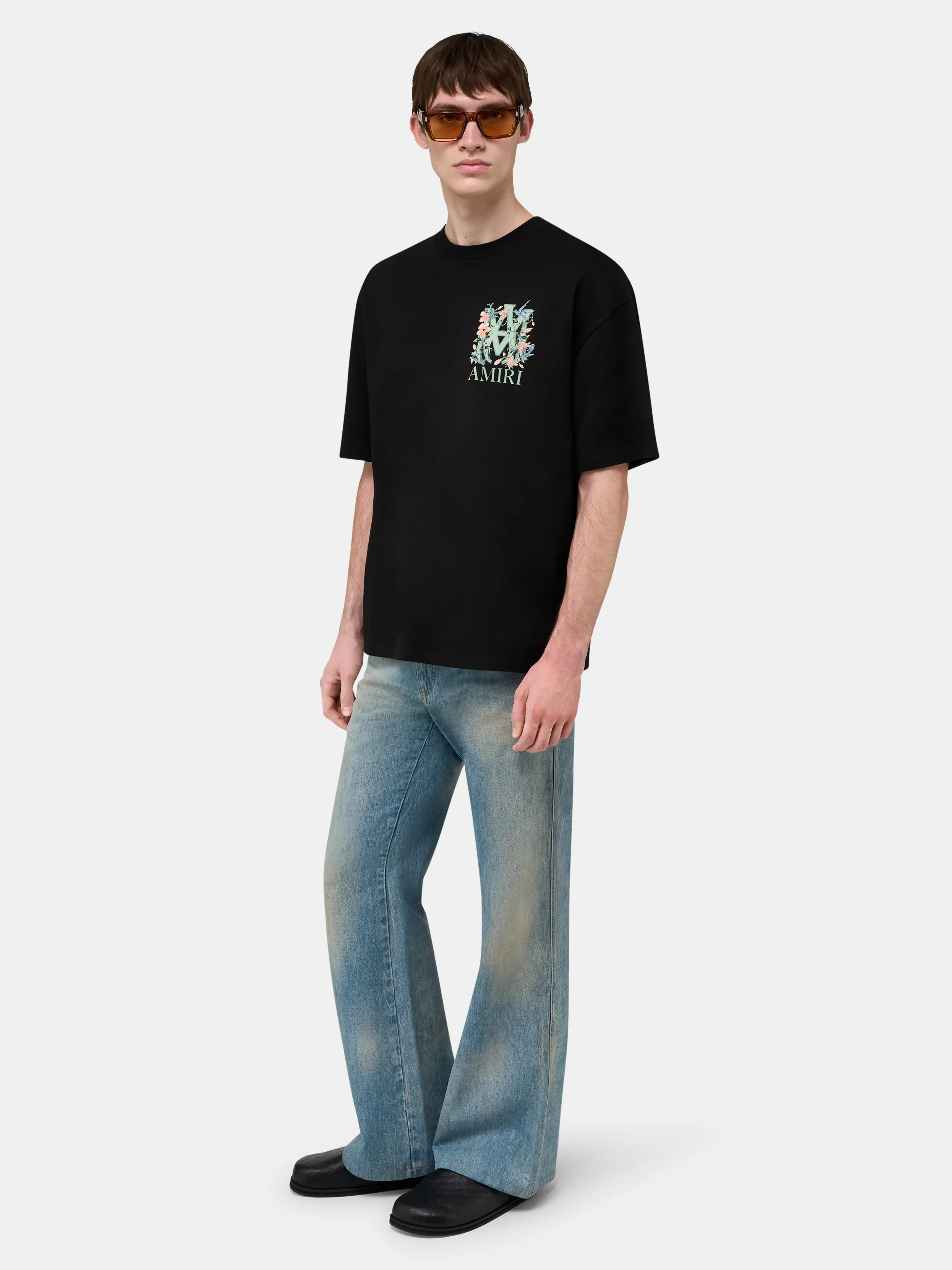 MA FLORAL OVERSIZED TEE - Black - Image 3