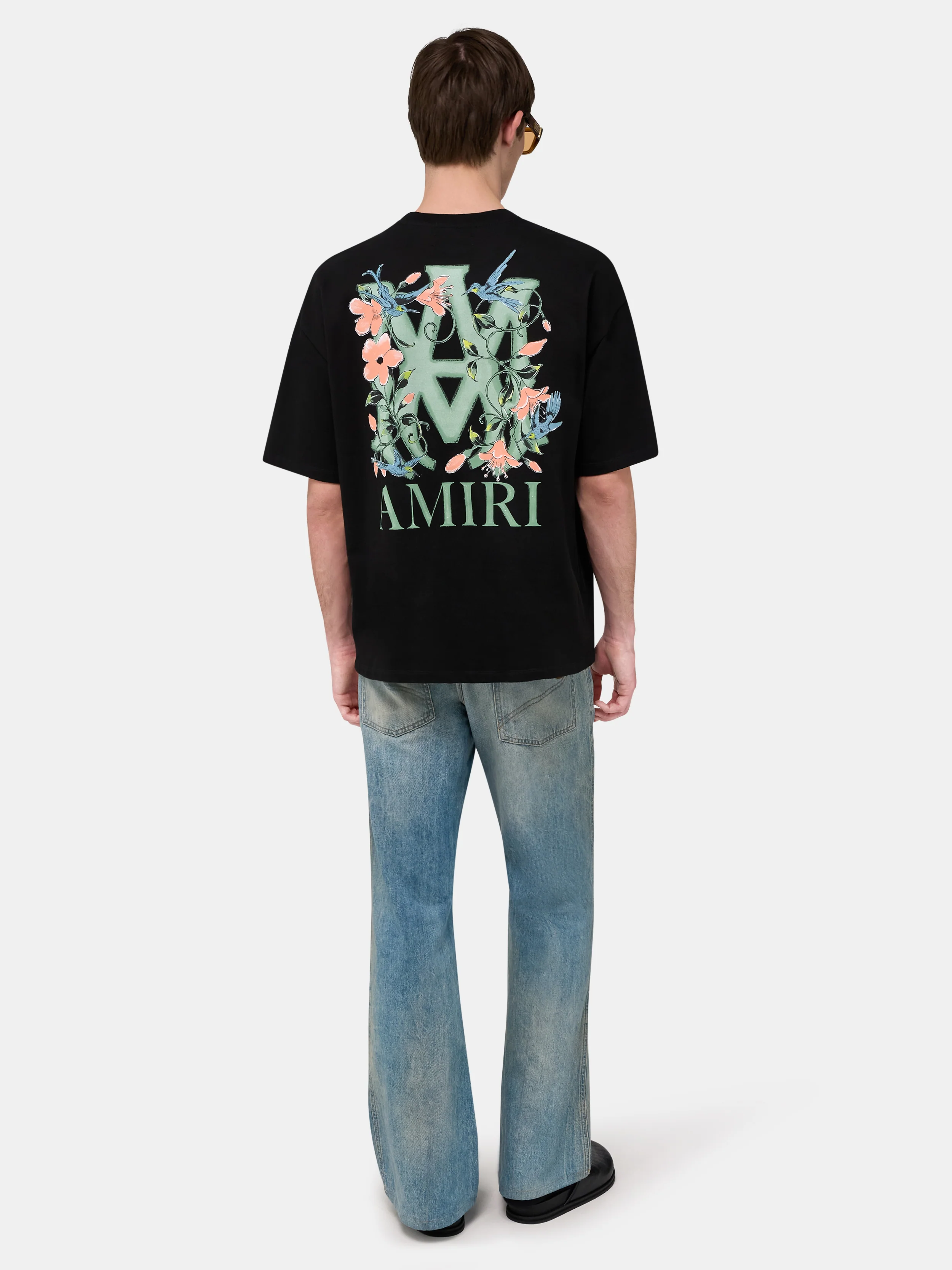 MA FLORAL OVERSIZED TEE - Black - Image 4