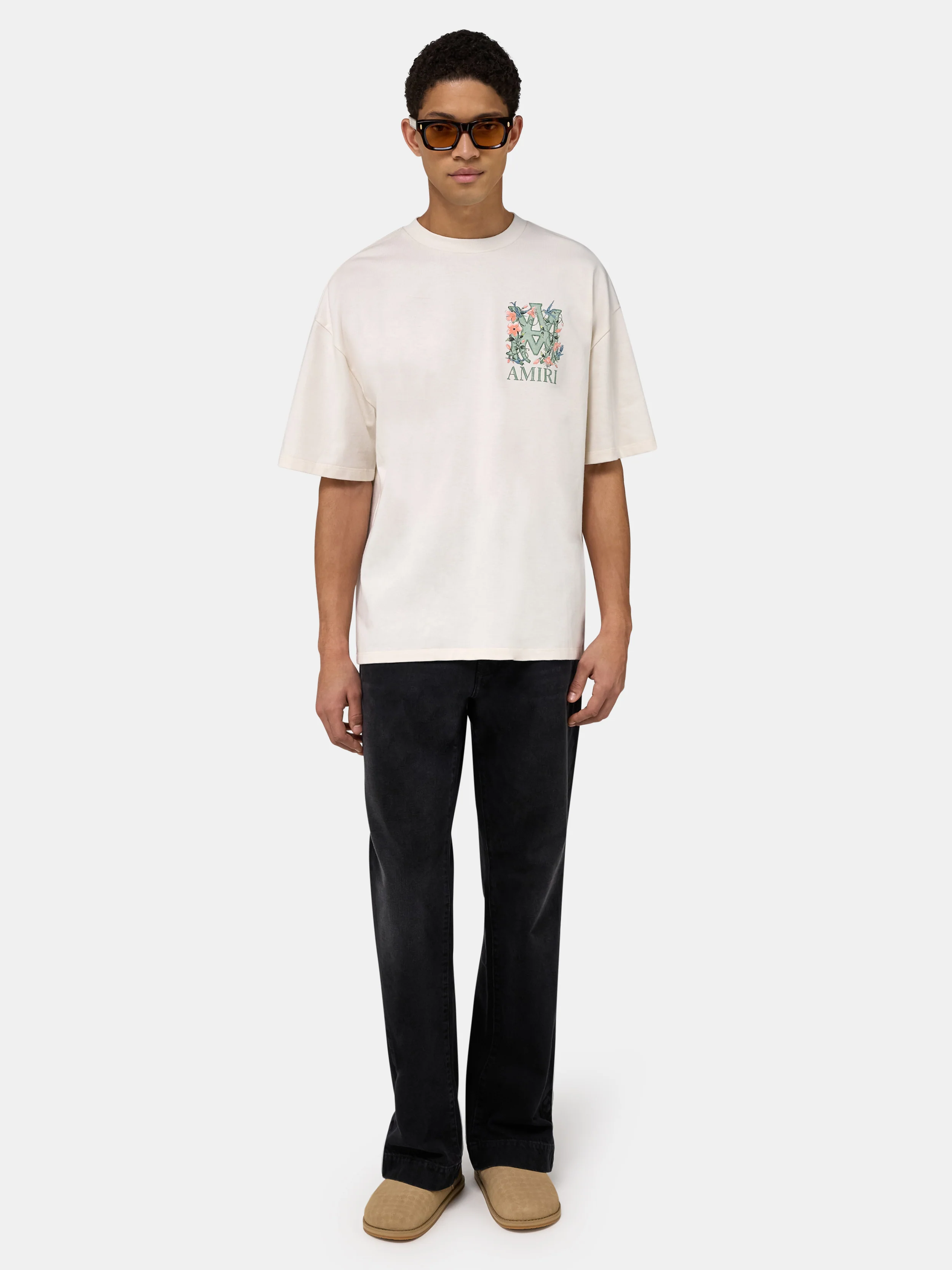 MA FLORAL OVERSIZED TEE - Ivory - Image 2