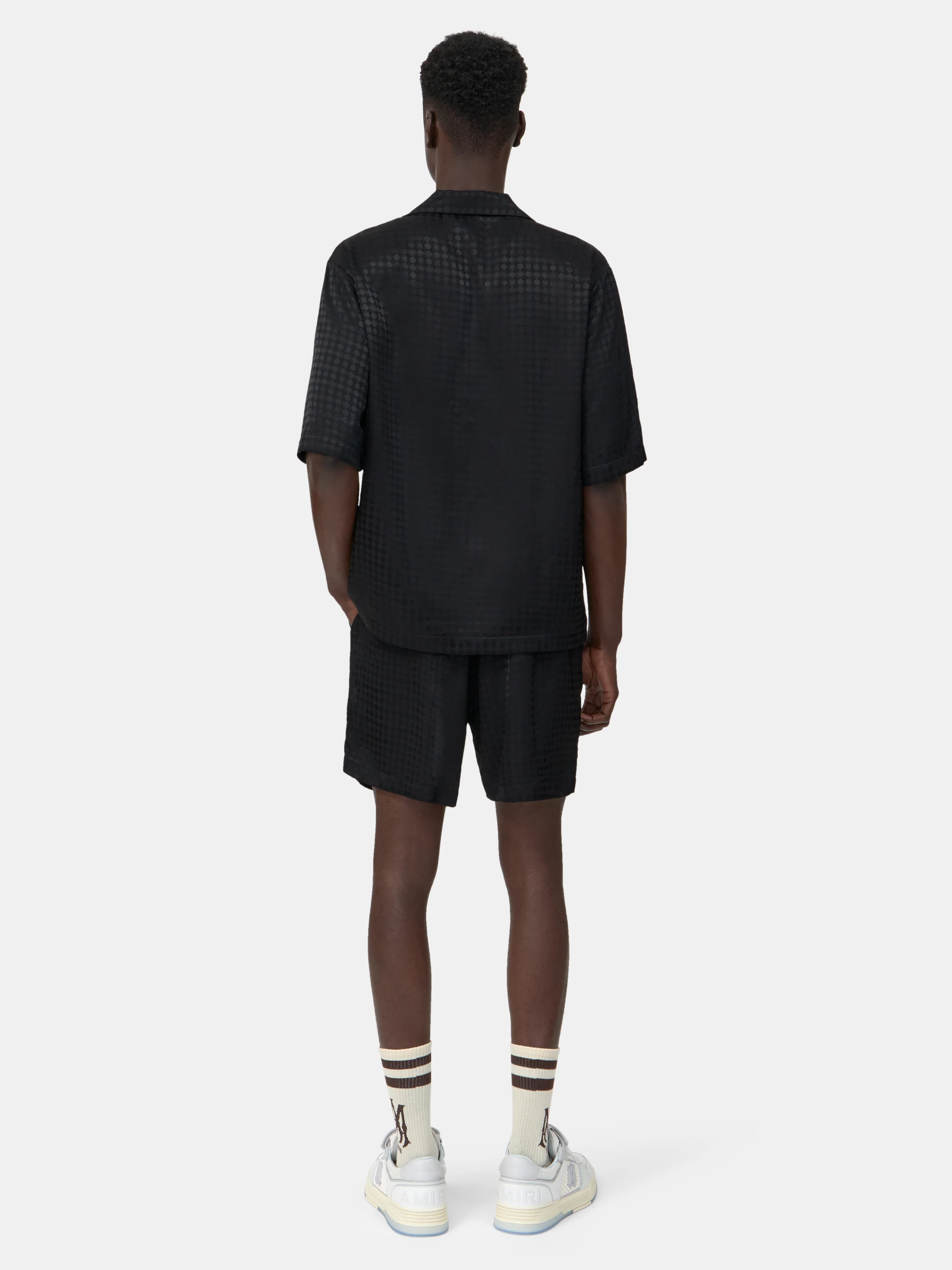 MA QUAD JACQUARD CAMP SHIRT - Black - Image 4