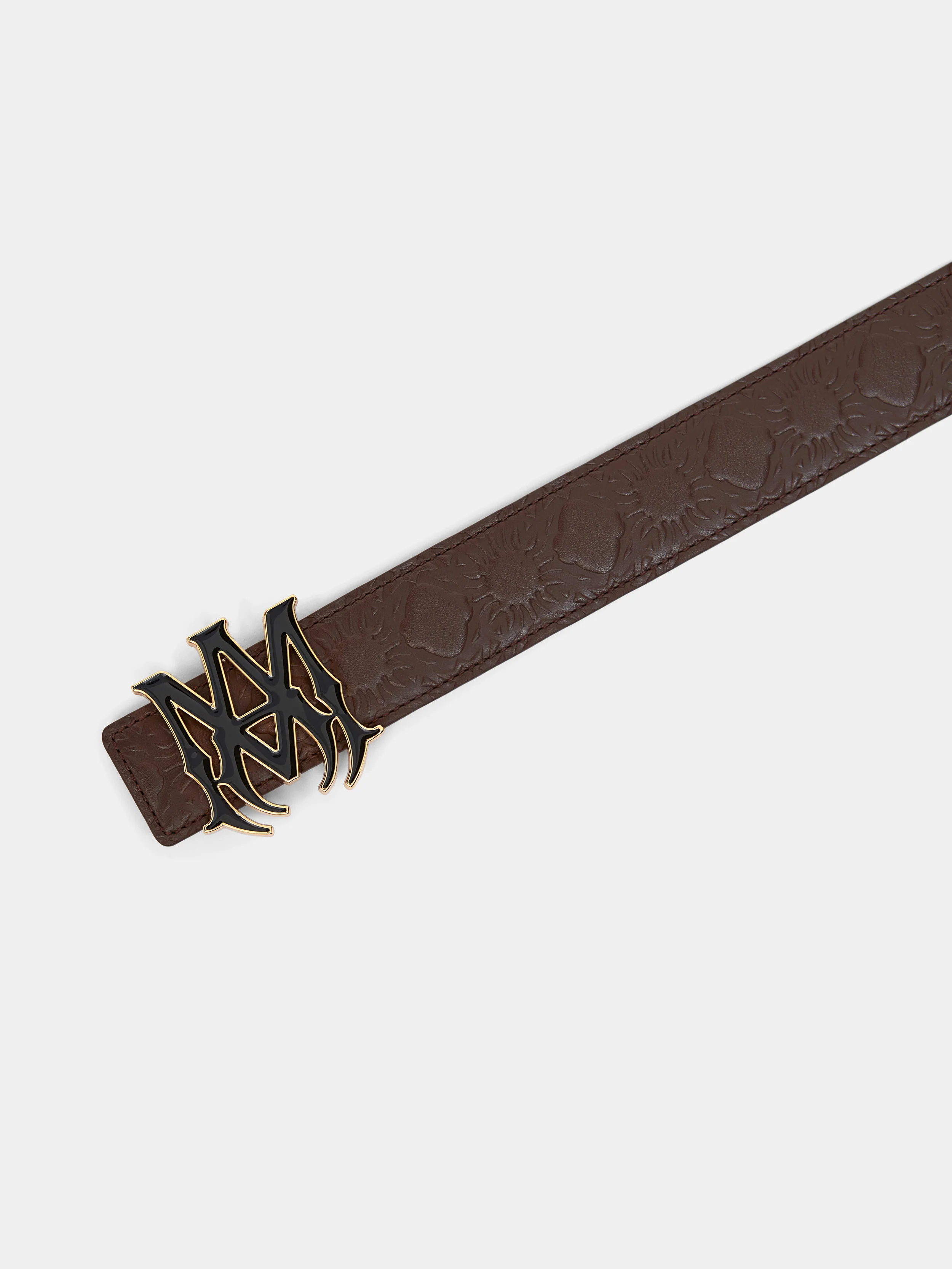 MA QUAD LEATHER 4CM BELT - Dark Brown - Image 3