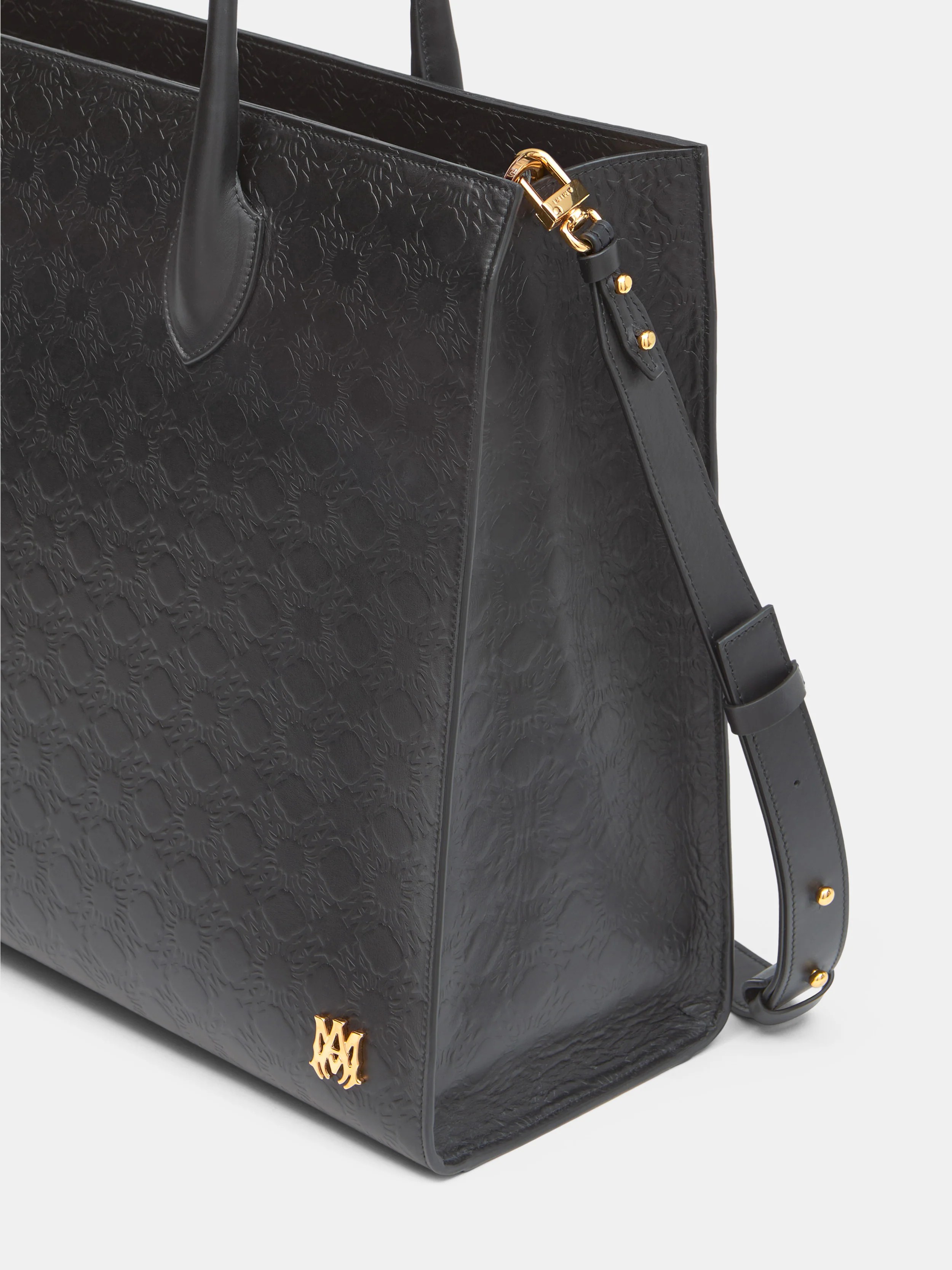 MA QUAD LEATHER SMALL TOTE - Black - Image 4