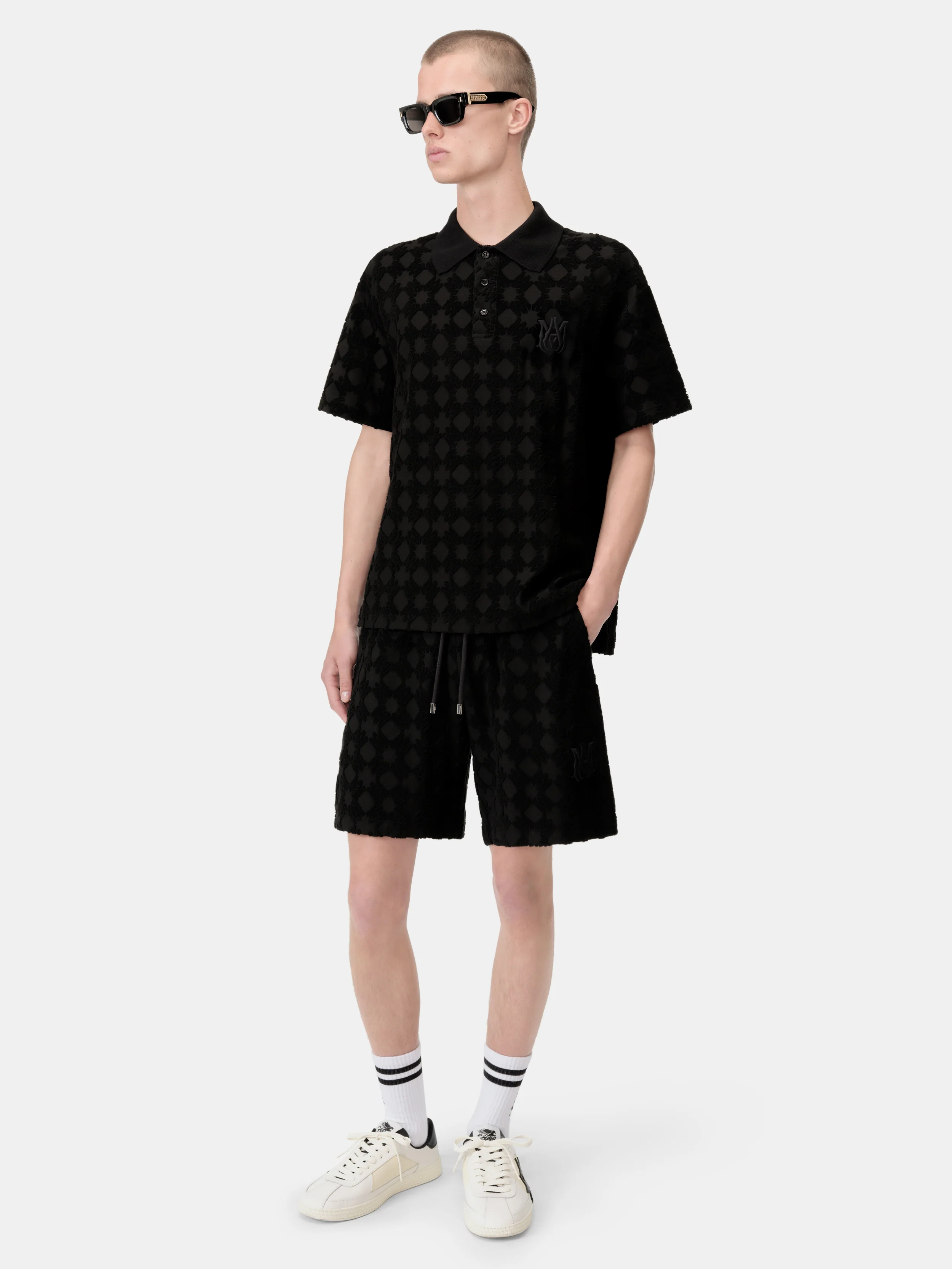MA QUAD TOWELING SHORT - Black - Image 4