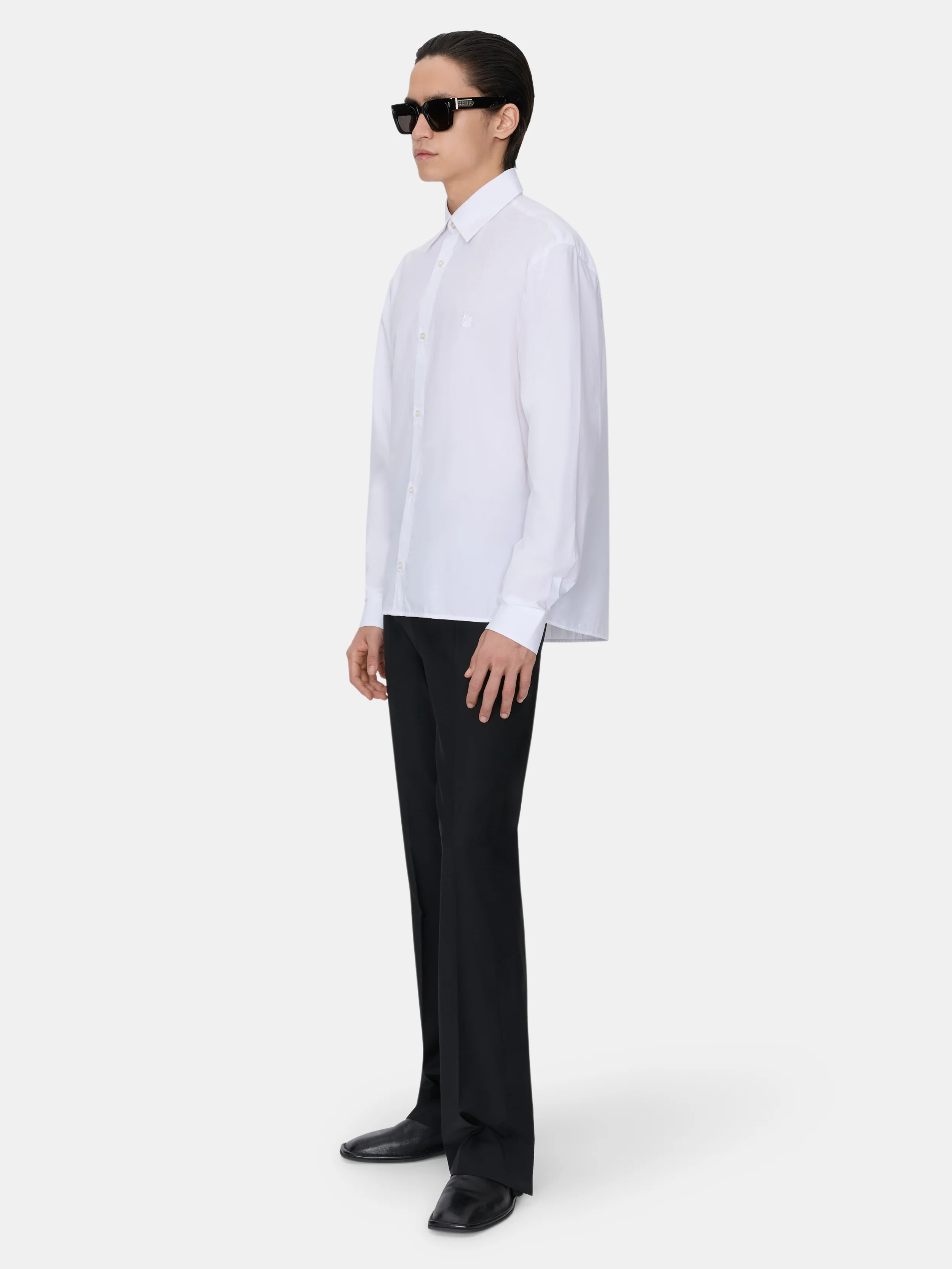 POPLIN DRESS SHIRT - White - Image 3