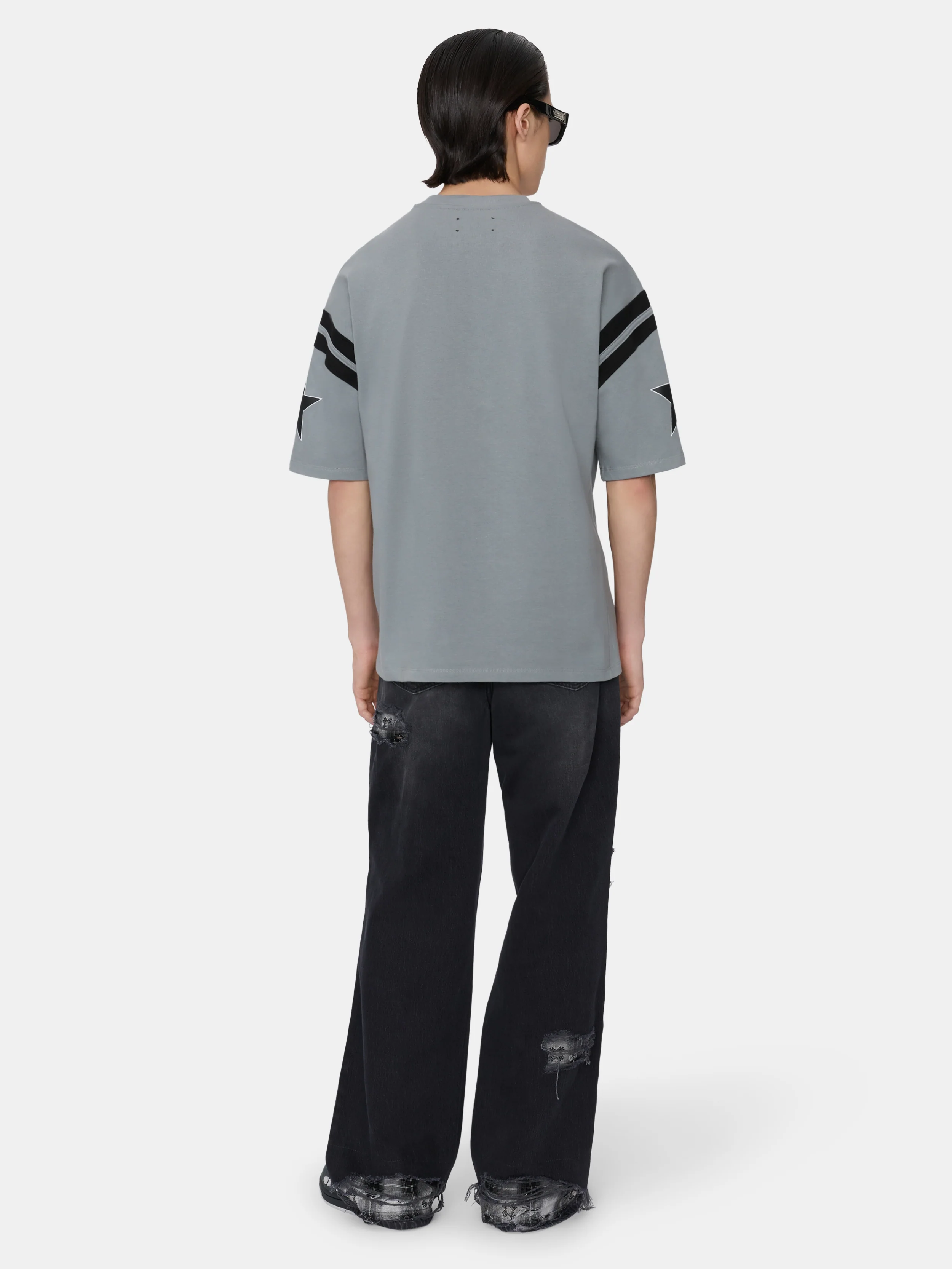 SKATE TEE AMIRI SPORT OVERSIZED TEE - STONE - Image 4