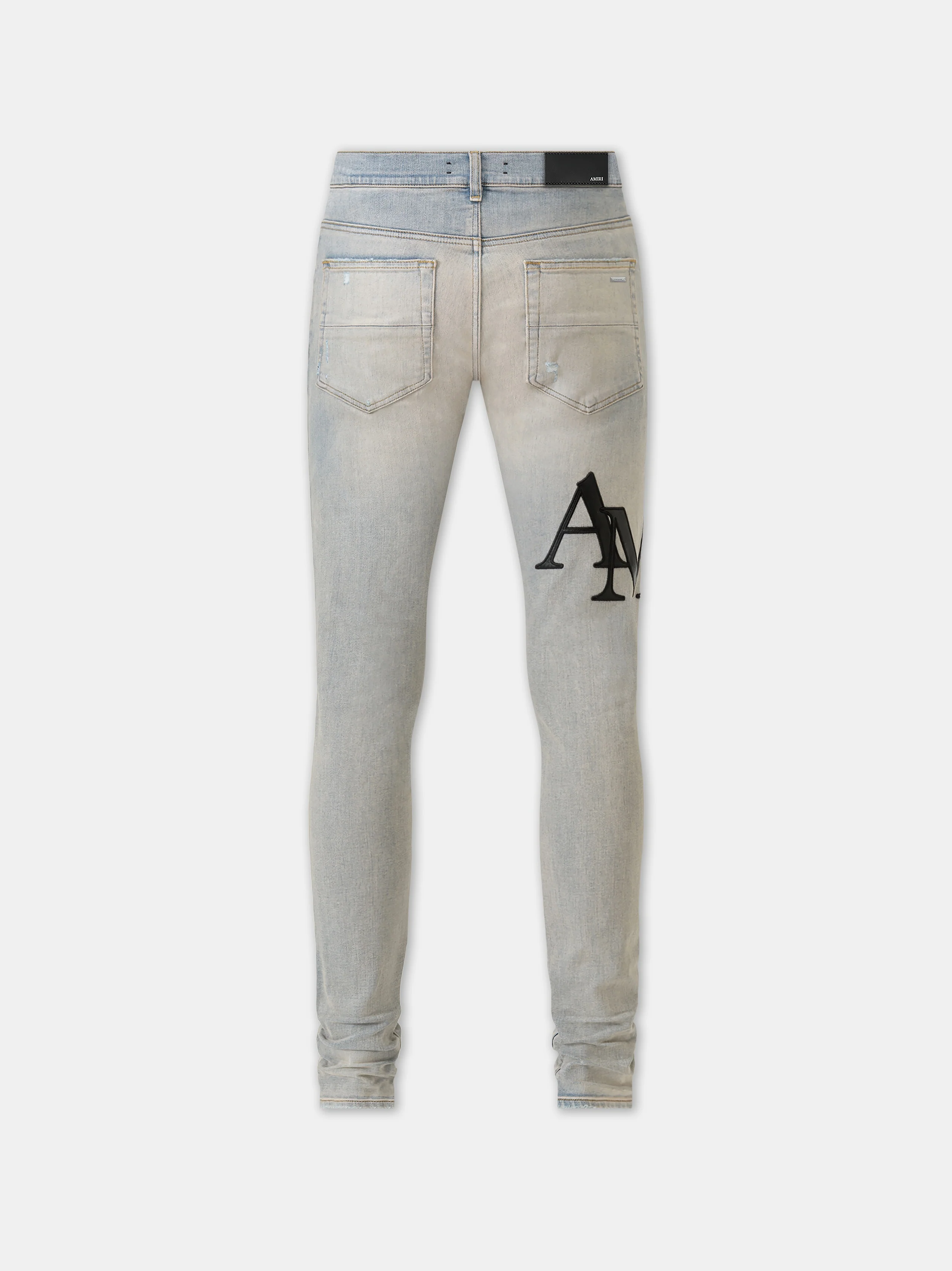 STAGGERED LOGO SKINNY JEAN - ANTIQUE INDIGO - Image 3