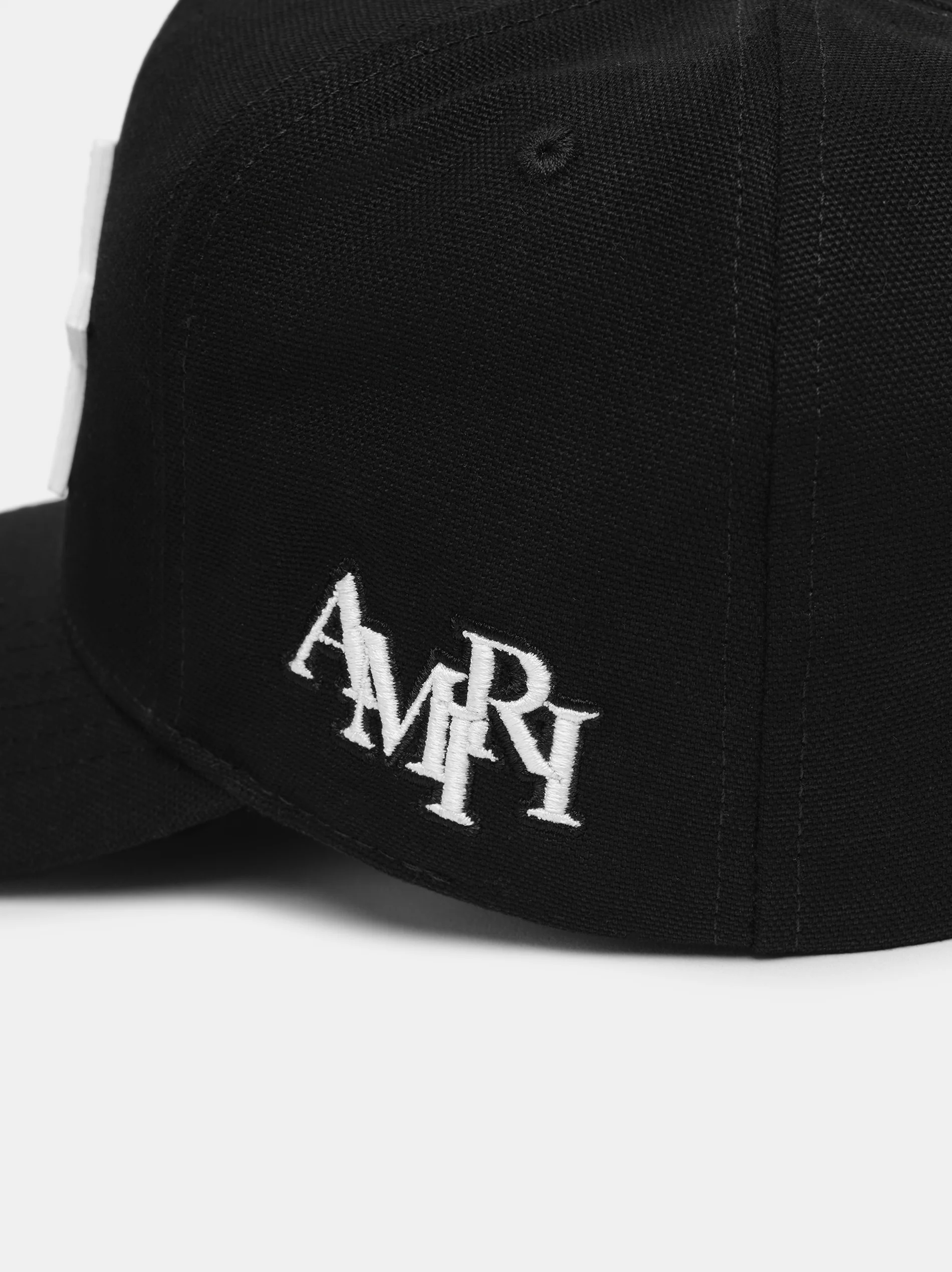 THREE STAR STAGGERED AMIRI FULL CANVAS HAT - Black White - Image 5
