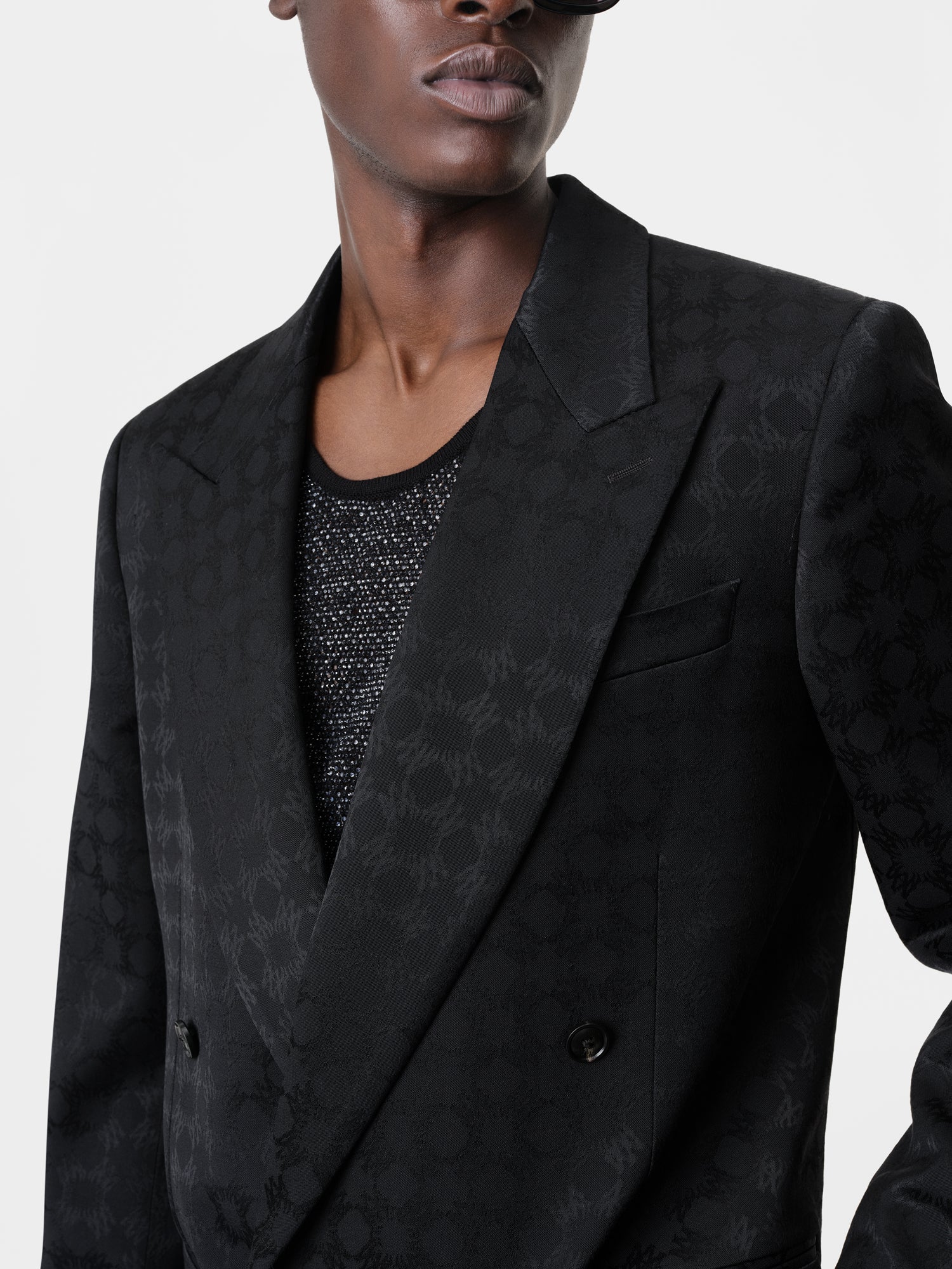 TONAL MA QUAD DOUBLE-BREASTED BLAZER - Black - Image 5