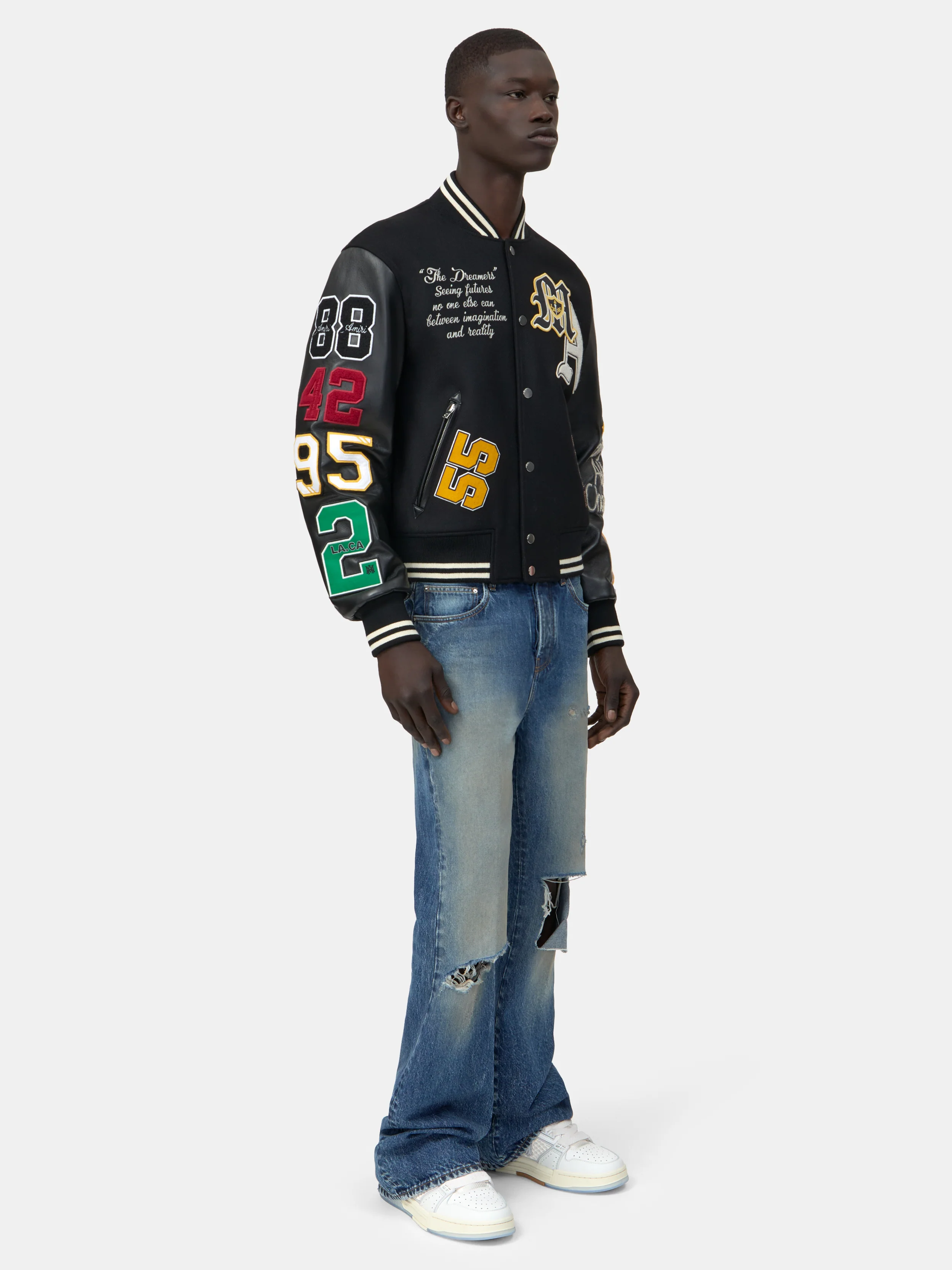 VARSITY PATCH JACKET - Black - Image 3