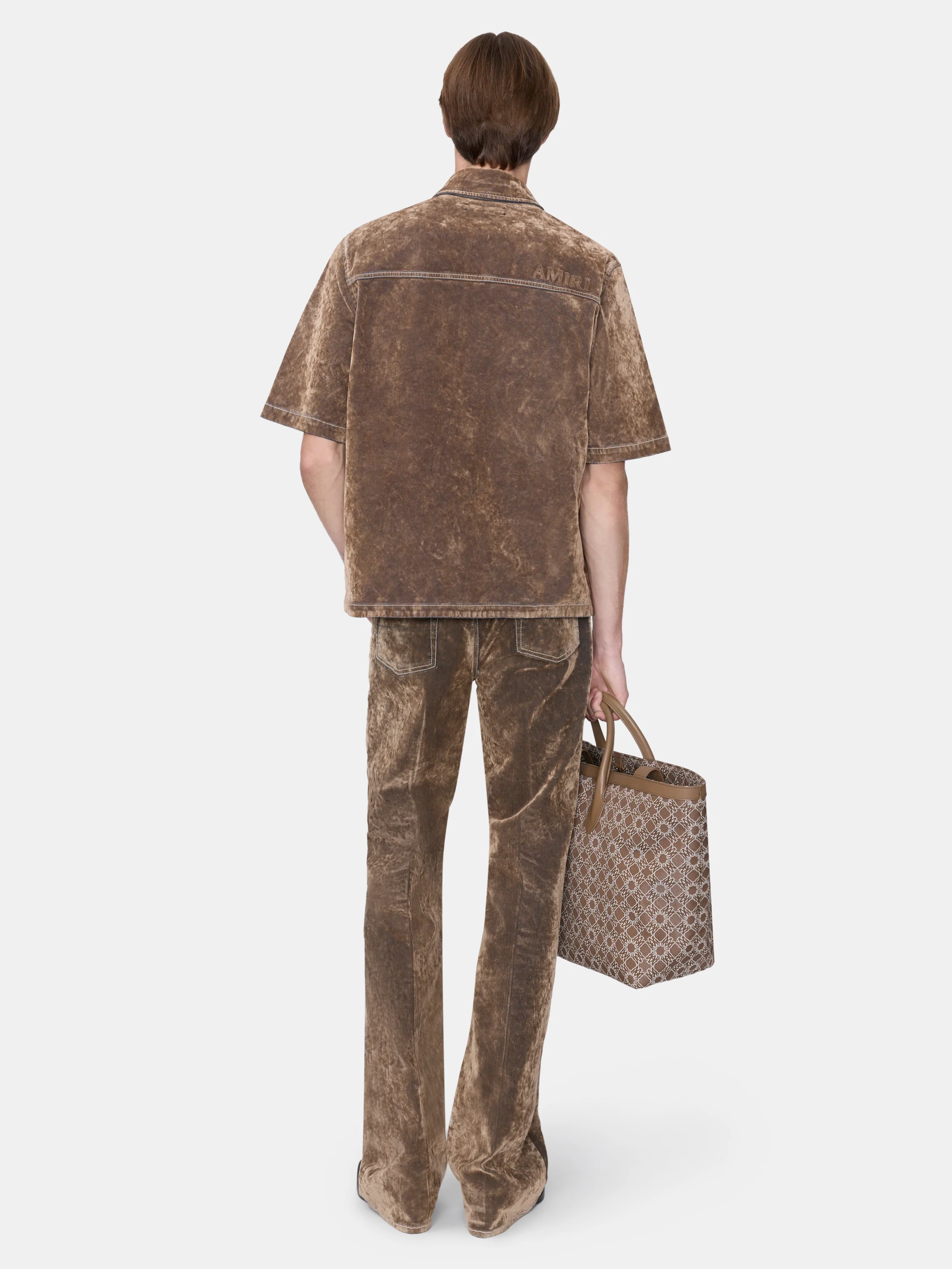 VELVET CAMP SHIRT - TAN - Image 4