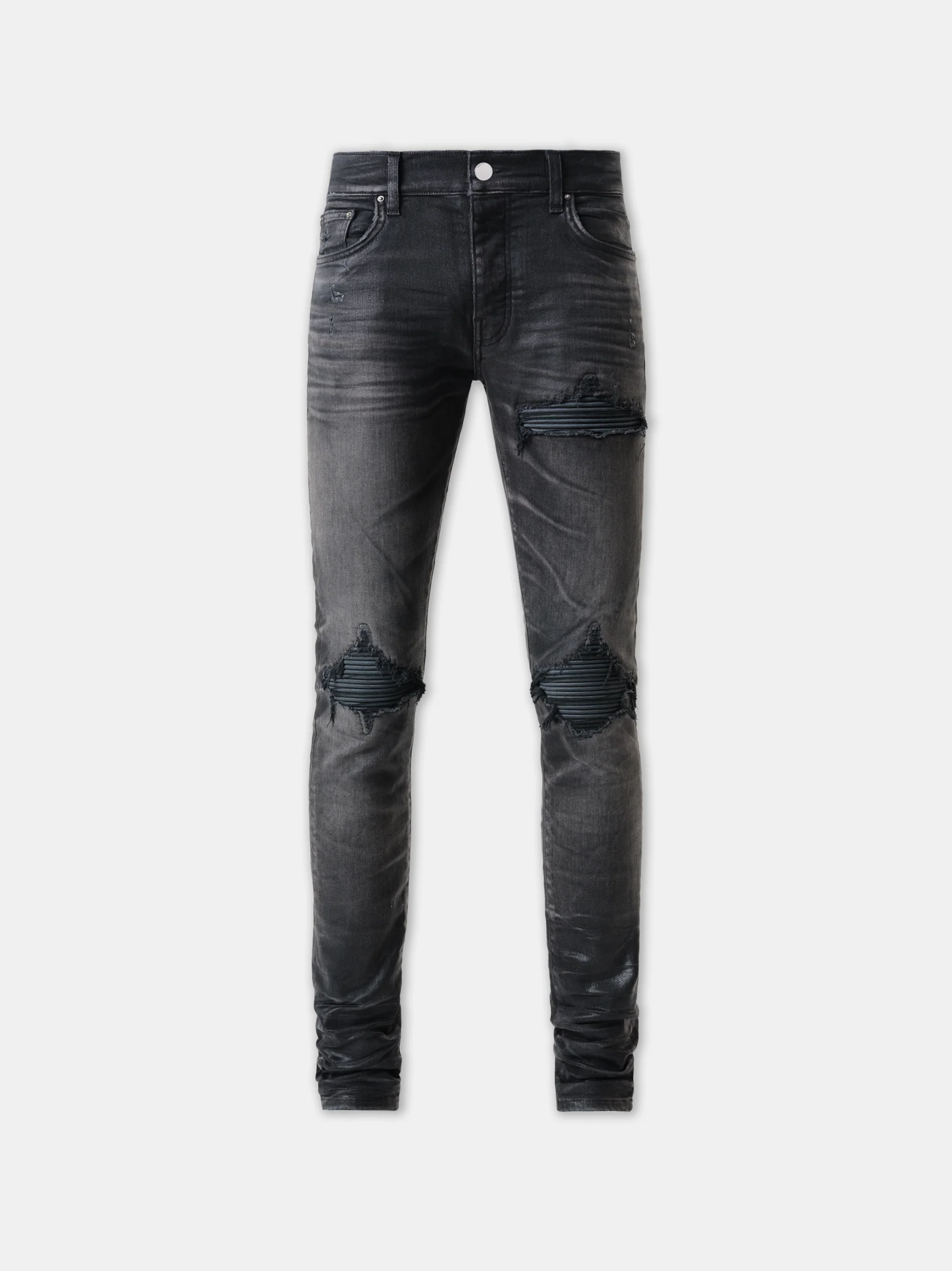 WAXED TONAL MX1 JEAN - Waxed Faded Black