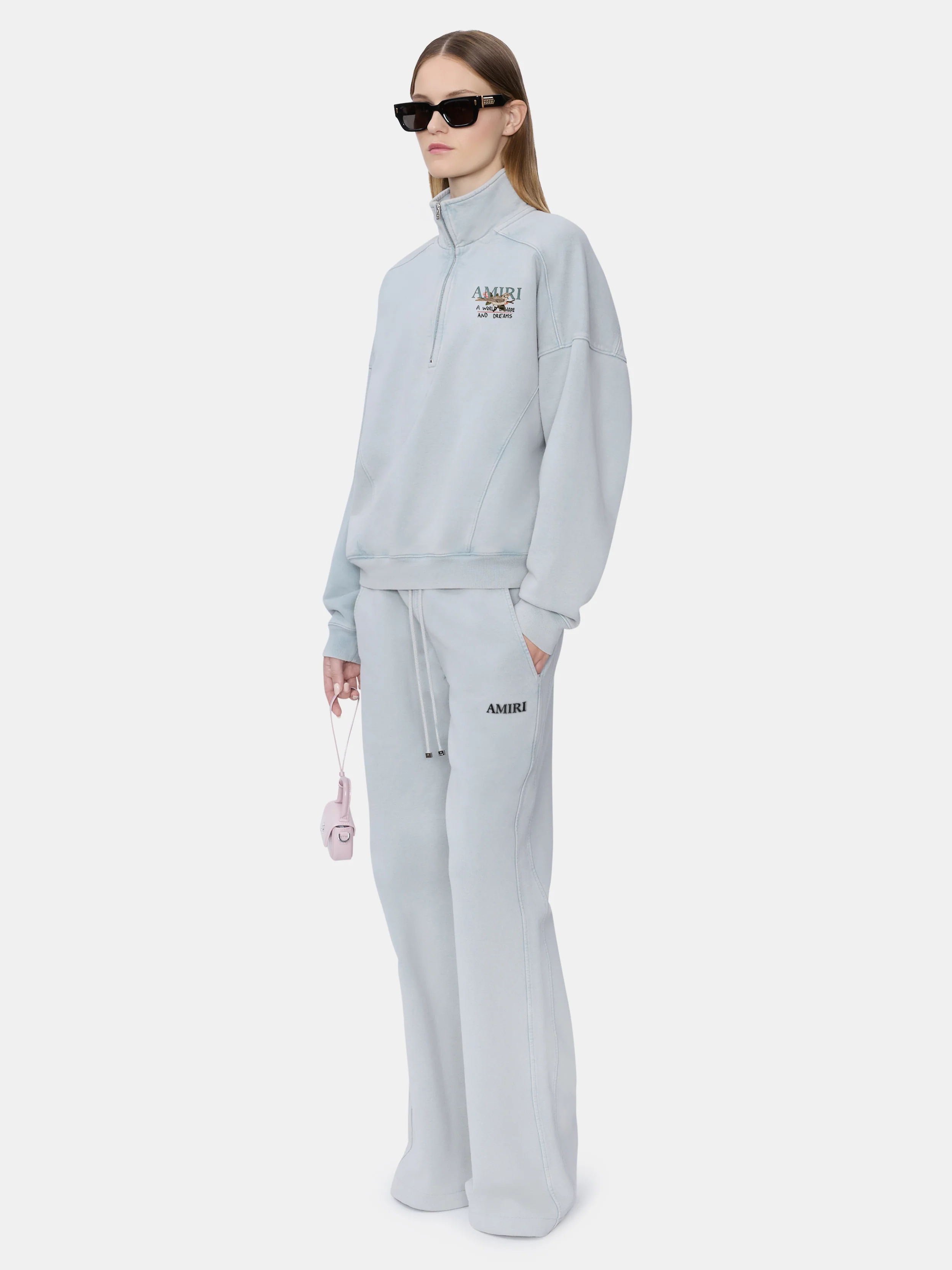 WOMEN - WOMEN'S AMIRI SCRIPT SWEATPANT - Steel - Image 3