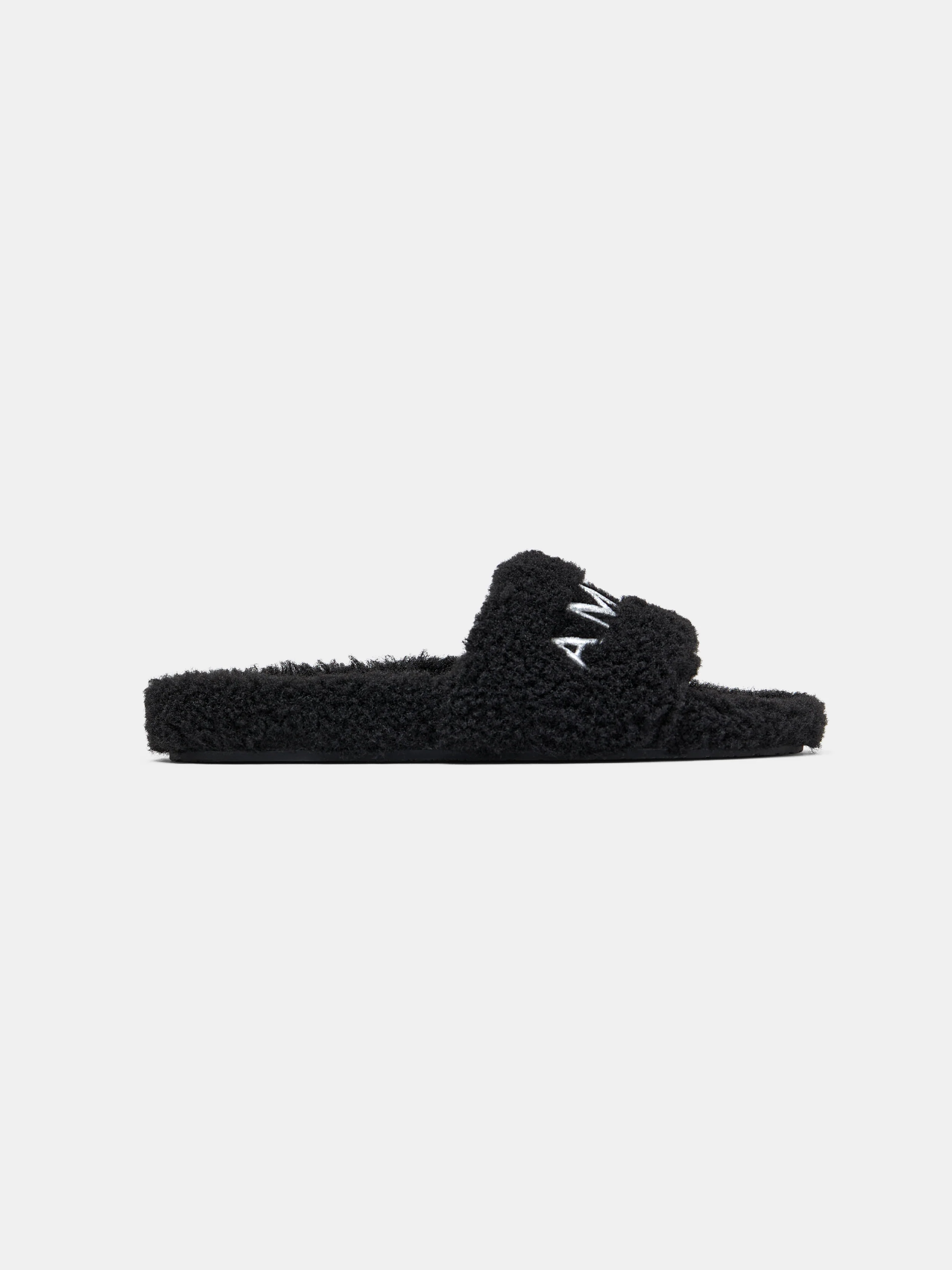 WOMEN - WOMEN'S AMIRI SHEARLING SLIDE - Black