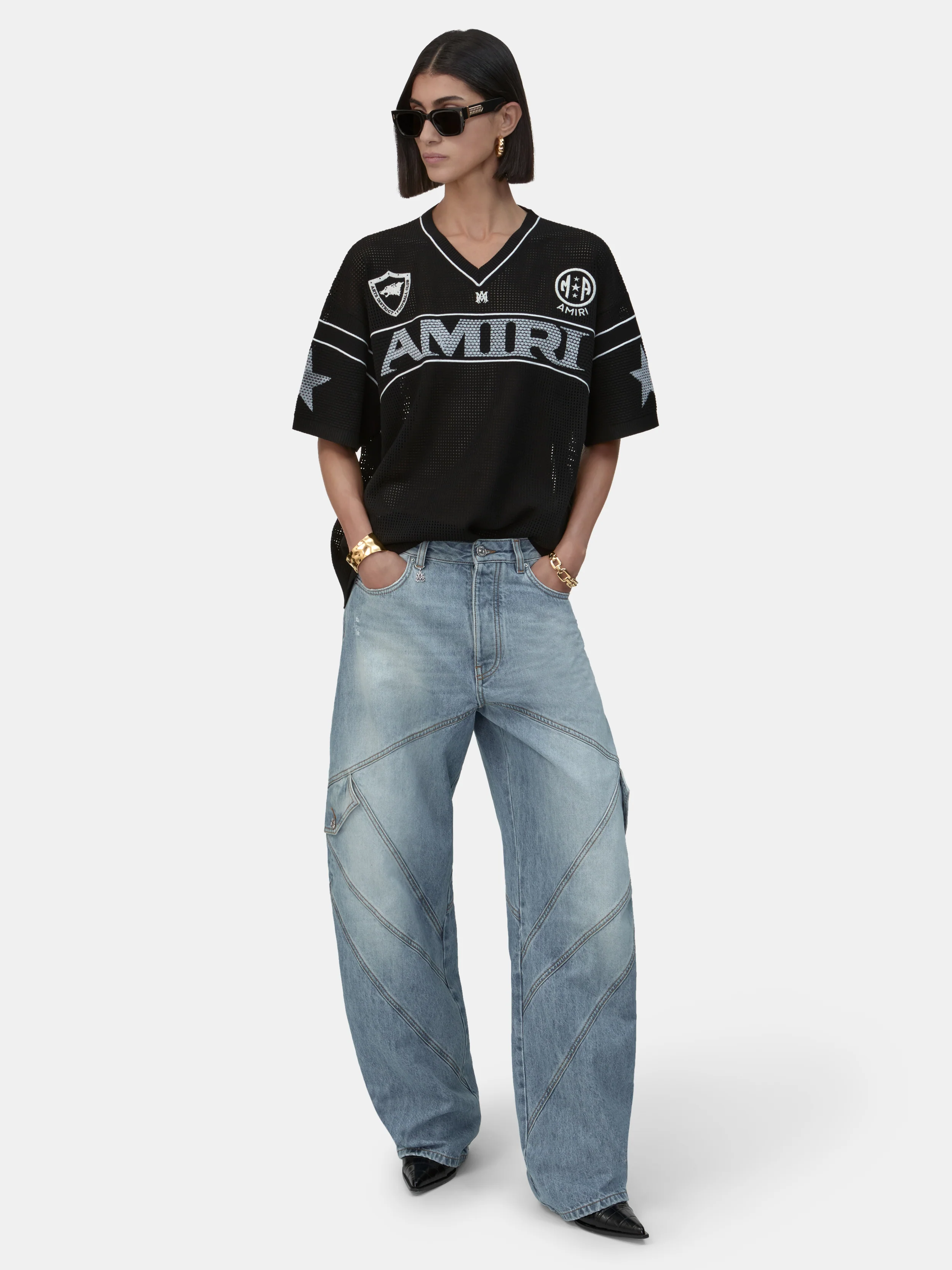 WOMEN - WOMEN'S AMIRI SPORT TEE - Black - Image 2