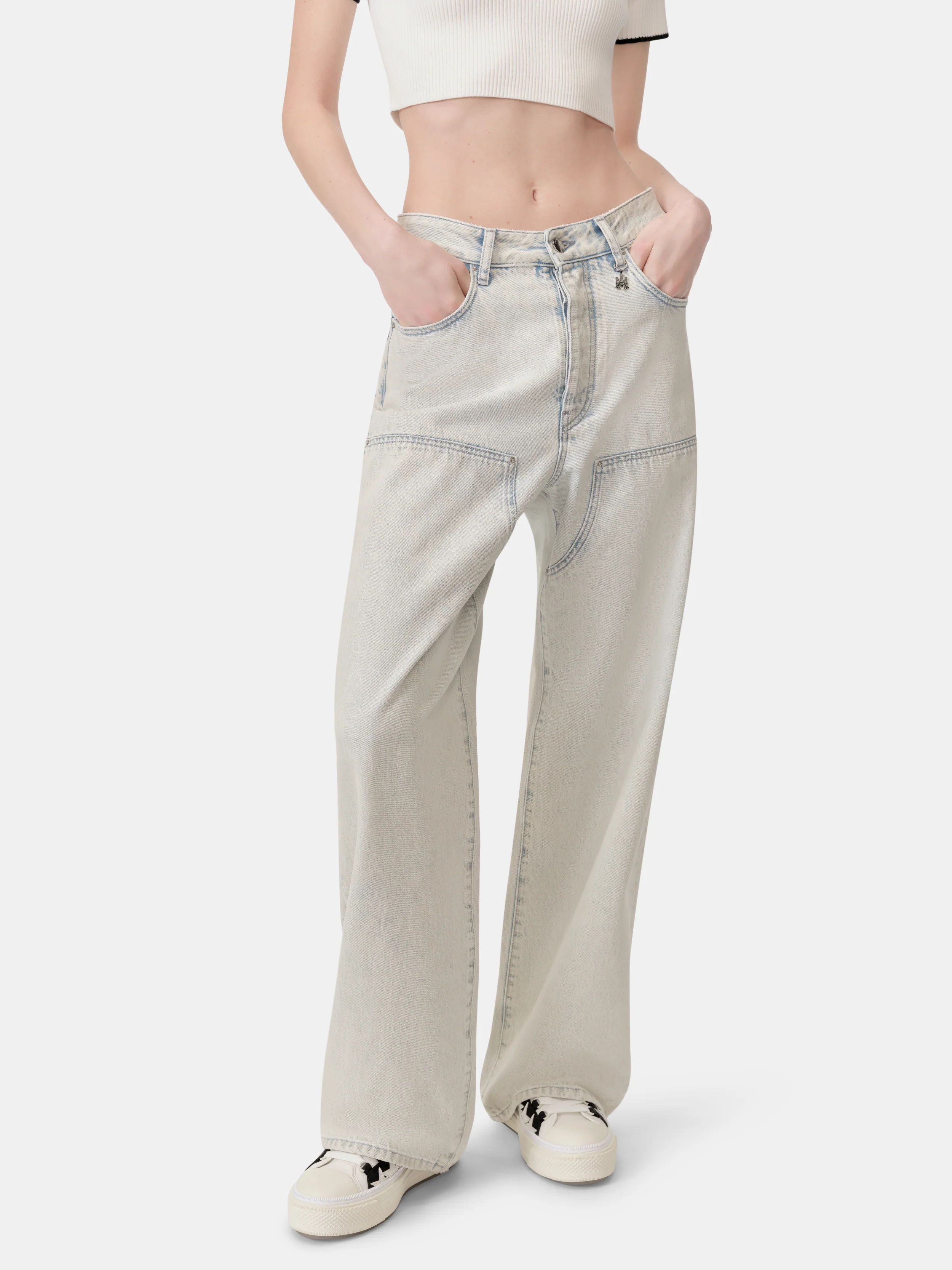 WOMEN - WOMEN'S CARPENTER JEAN - Bleached Indigo - Image 3
