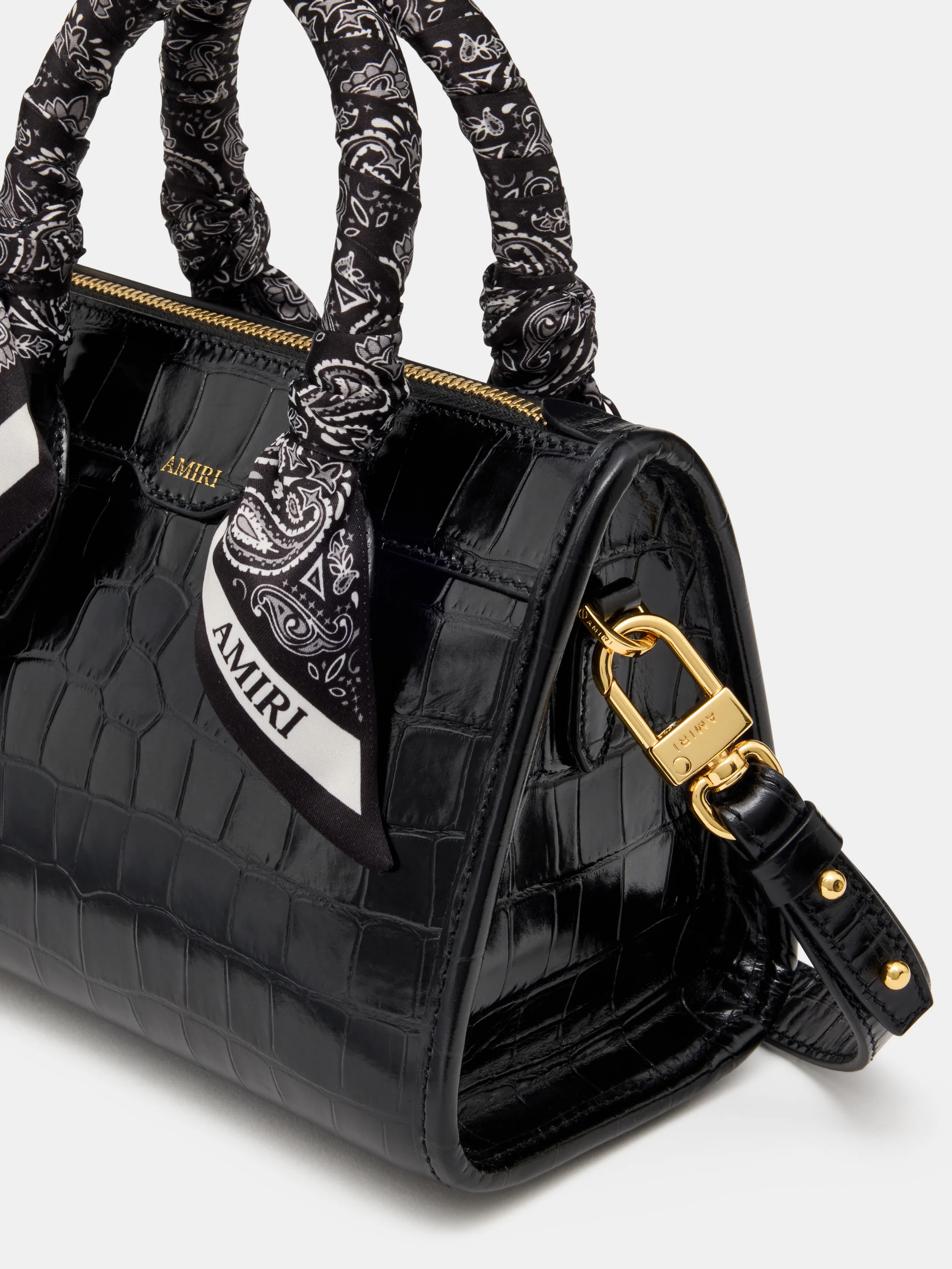 WOMEN - WOMEN'S CROC MICRO TRIANGLE BAG - BLACK - Image 3