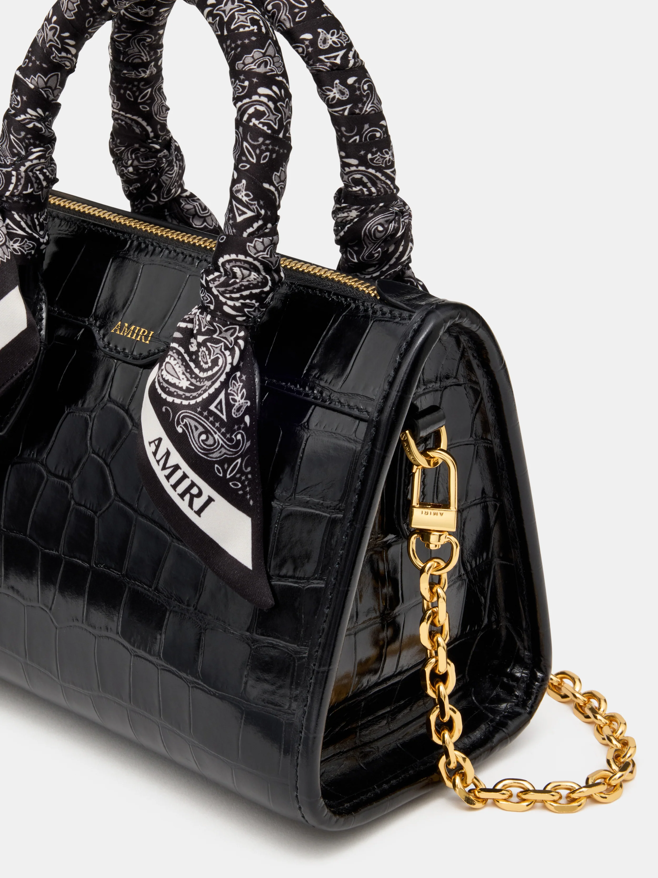 WOMEN - WOMEN'S CROC MICRO TRIANGLE BAG - BLACK - Image 4