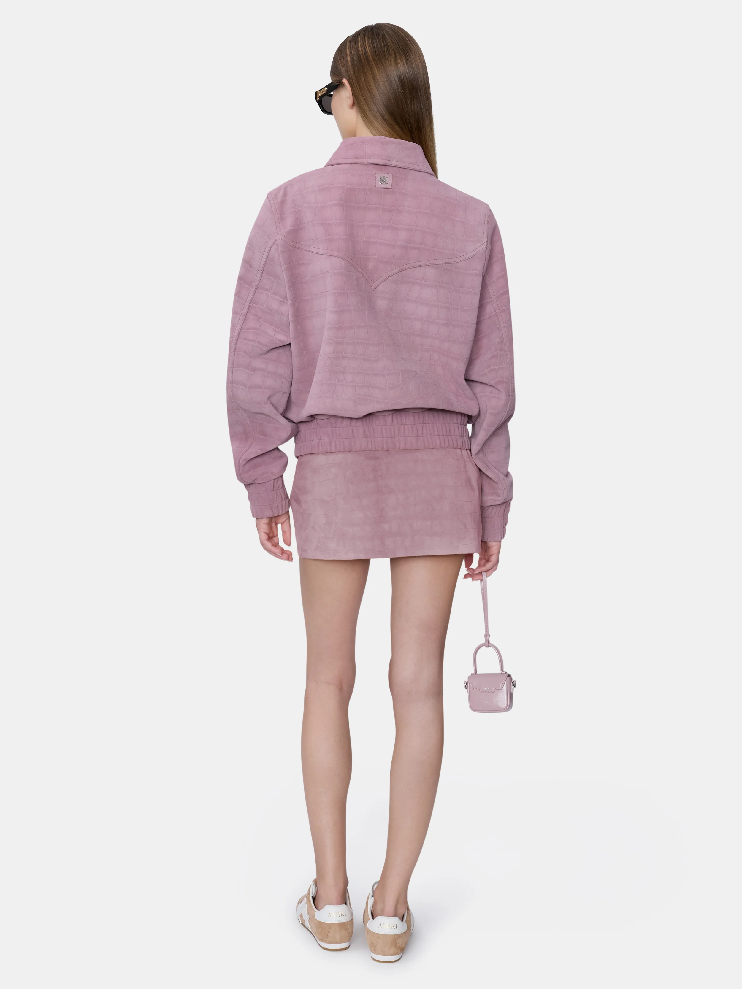WOMEN - WOMEN'S CROC SUEDE MINI SKIRT - Dusk - Image 4