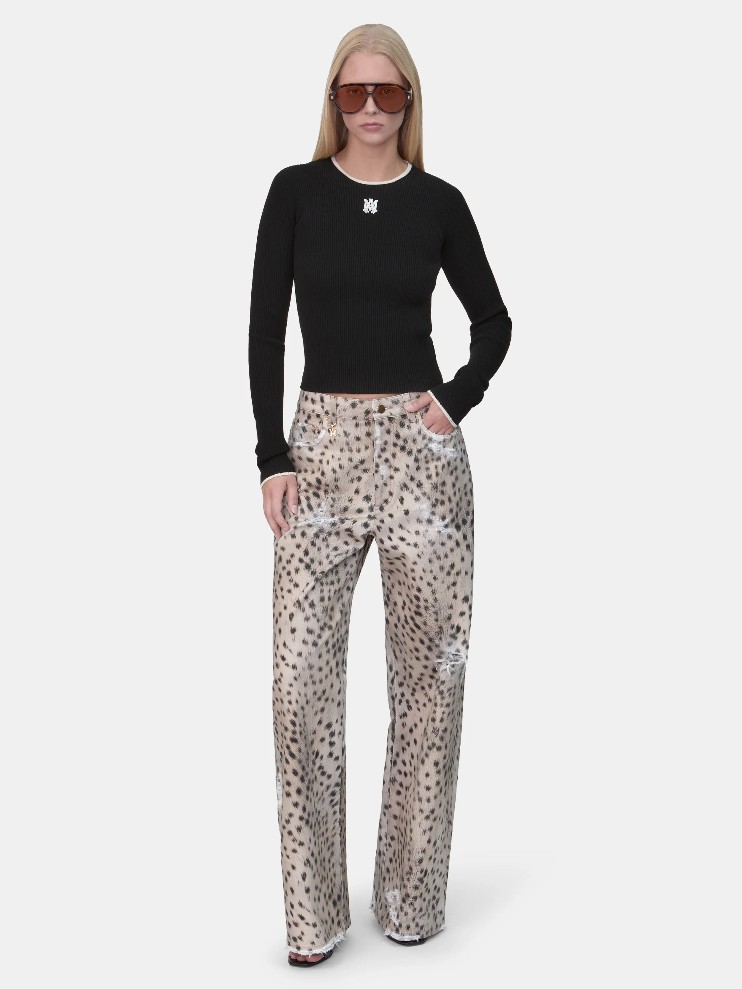 WOMEN - WOMEN'S DEER CARPENTER JEAN - Dark Brown - Image 2