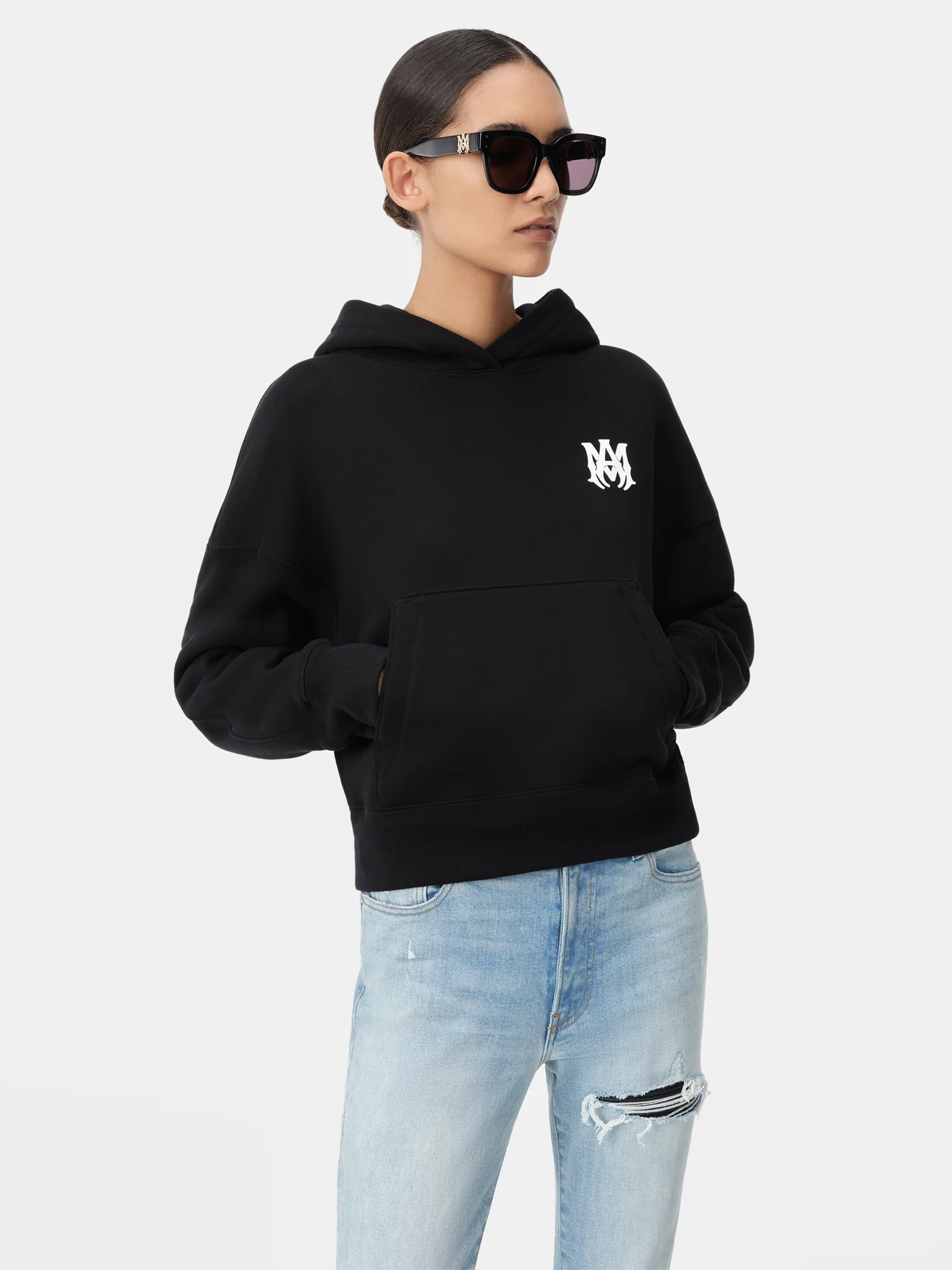 WOMEN - WOMEN'S MA CORE LOGO HOODIE - Black - Image 3