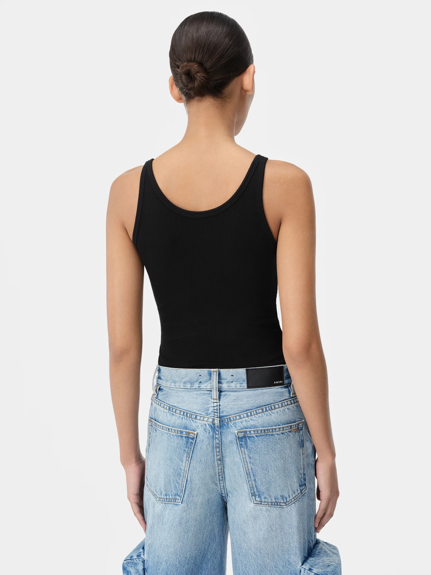 WOMEN - WOMEN'S MA EMBROIDERED RIBBED TANK - Black - Image 5