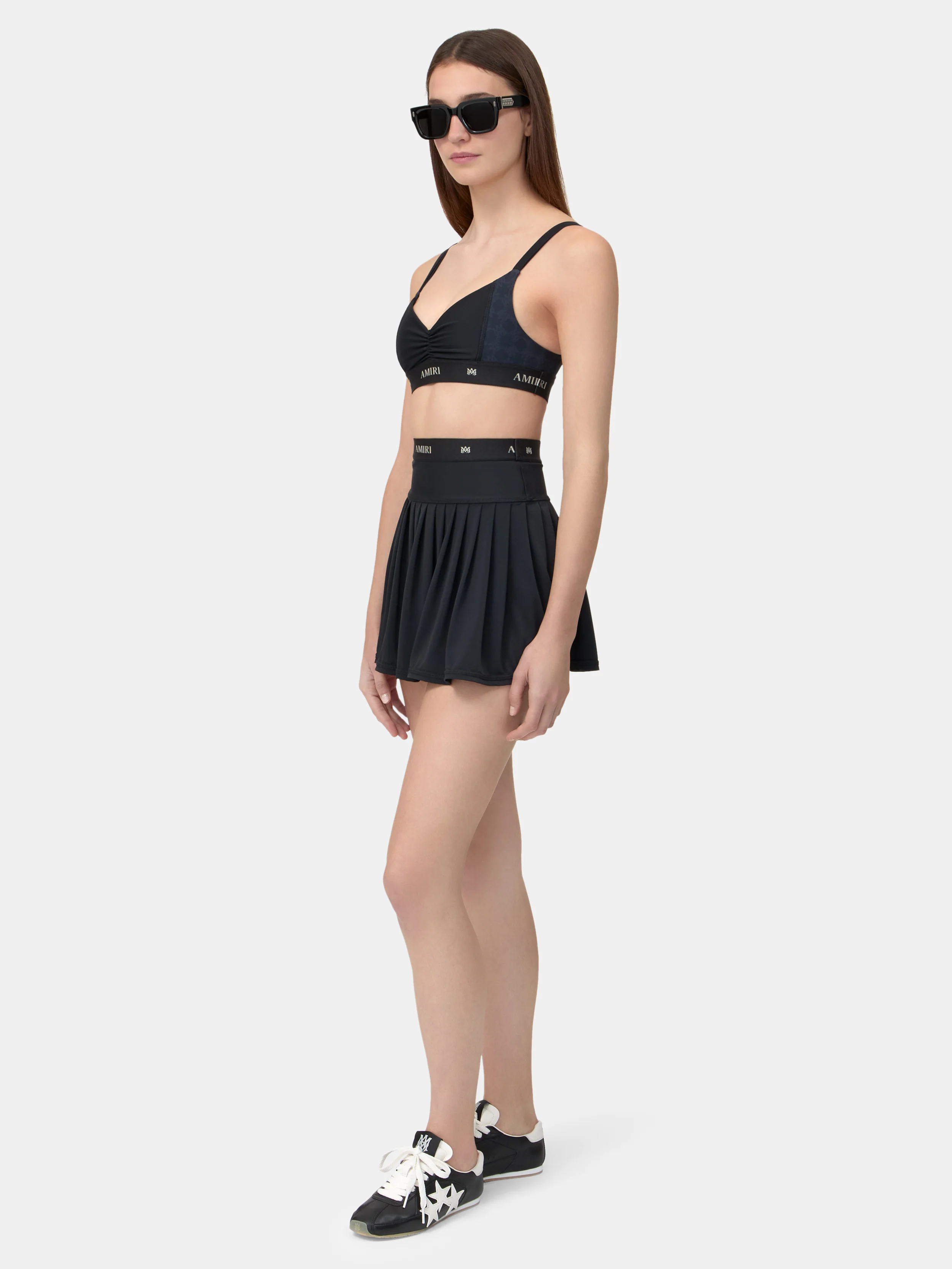 WOMEN - WOMEN'S MA QUAD PLEATED MINI SKIRT - Black - Image 3