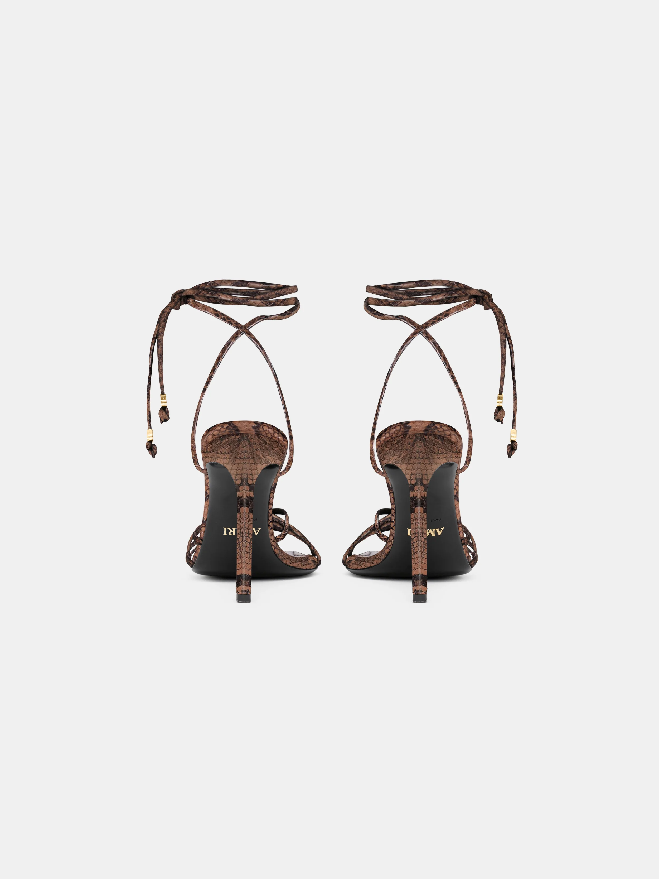 WOMEN - WOMEN'S SNAKE MA HEELED SANDAL - Brown - Image 4