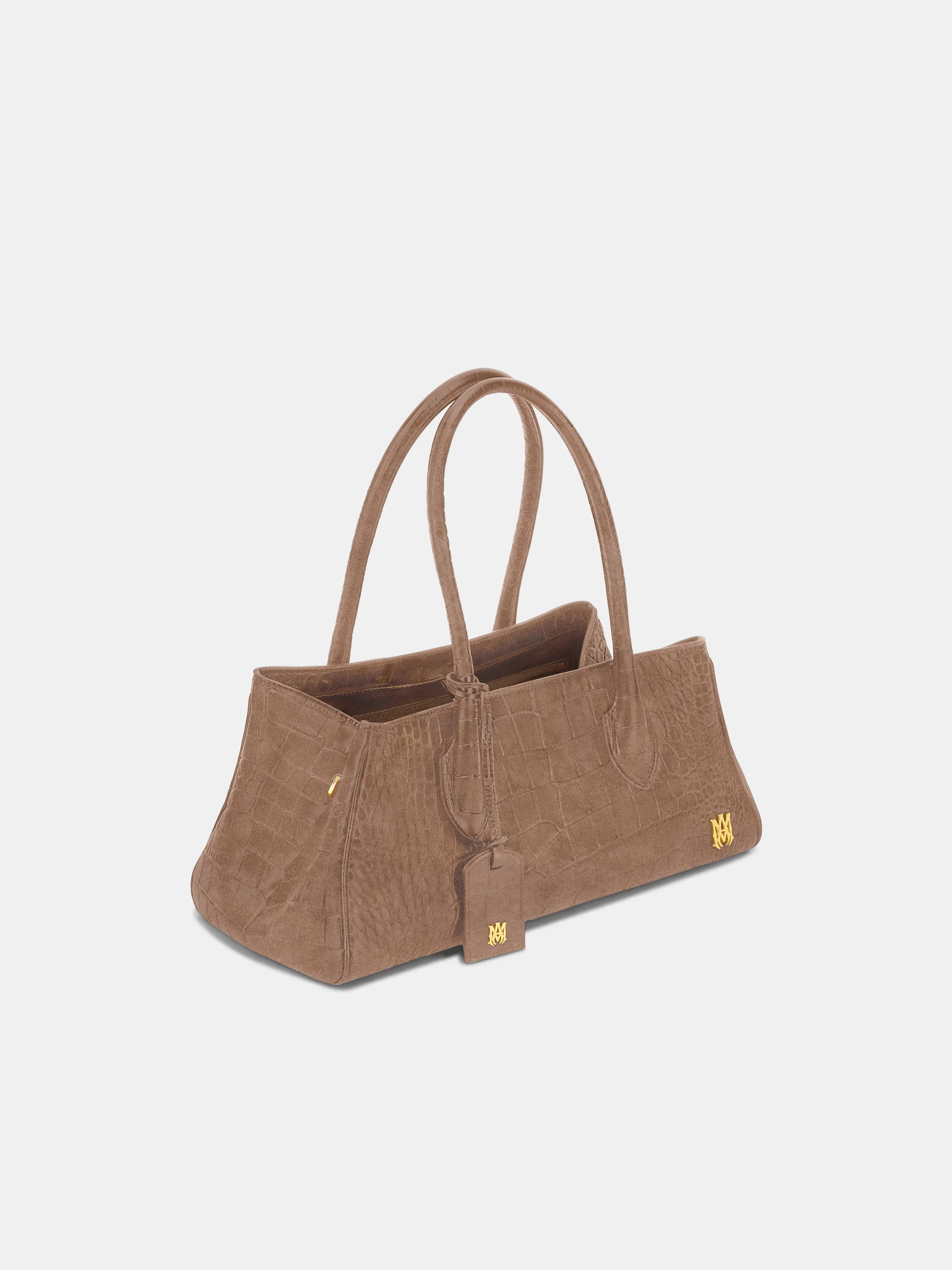 WOMEN - WOMEN'S SUEDE CROC HONEY 40 SHOULDER - Dark Brown - Image 3